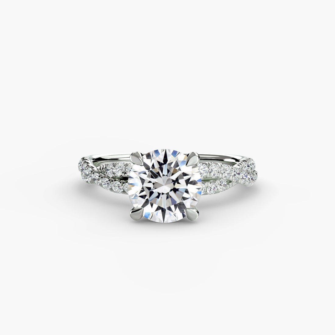 The Twisted Pavé Solitaire - Prestige Stones