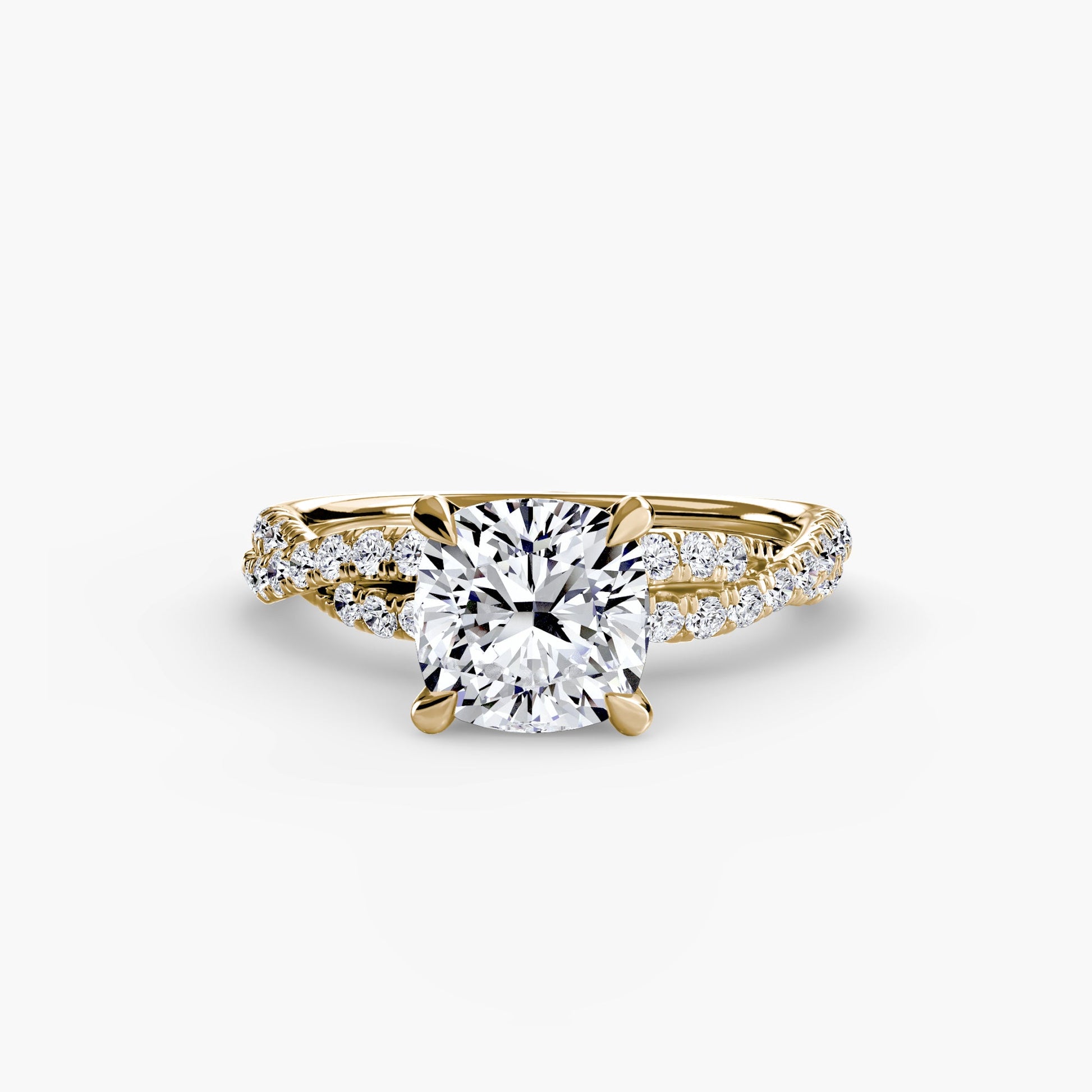 The Twisted Pavé Solitaire - Prestige Stones