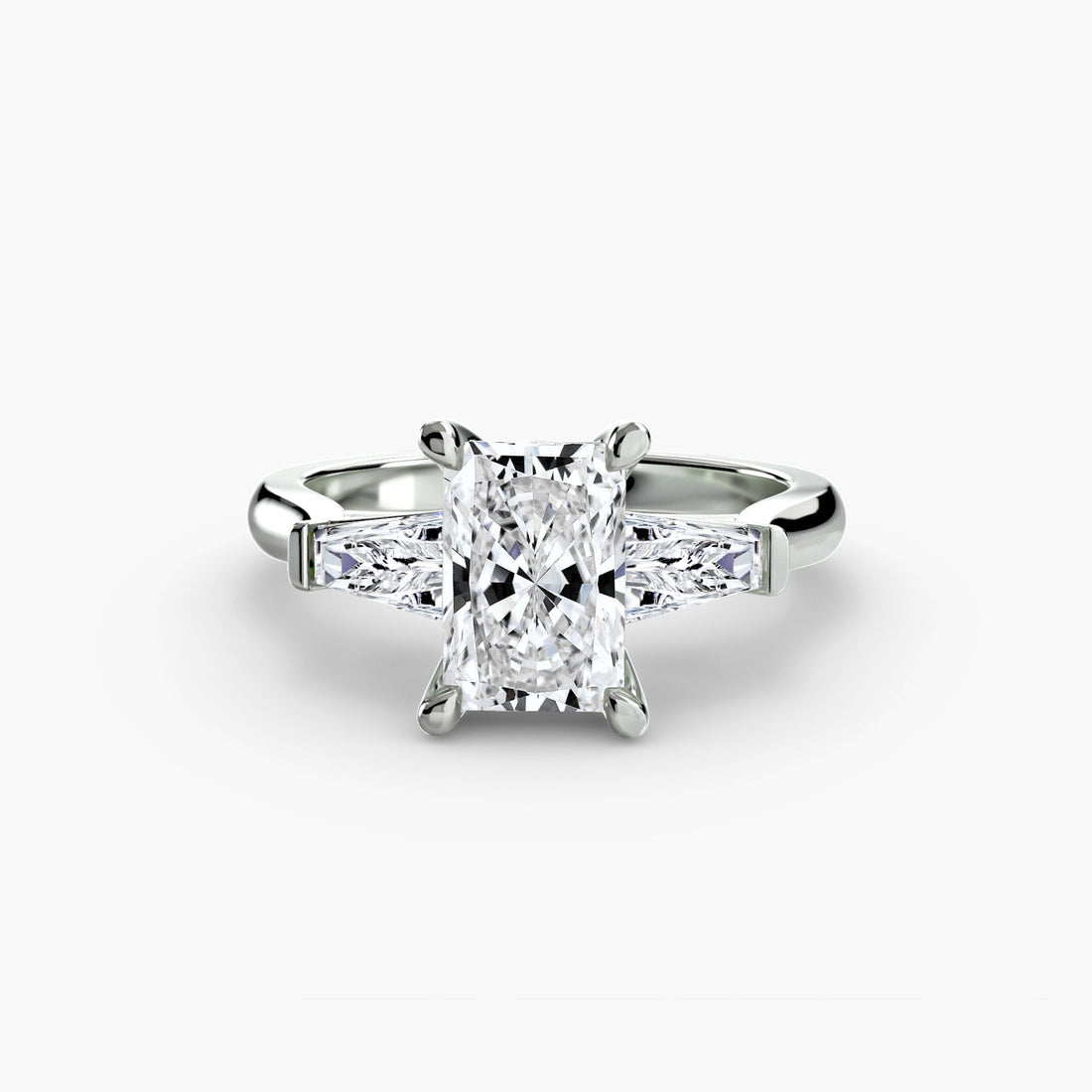 Three - Stone Ring (Baguette Side Stones) 2 - Prestige Stones