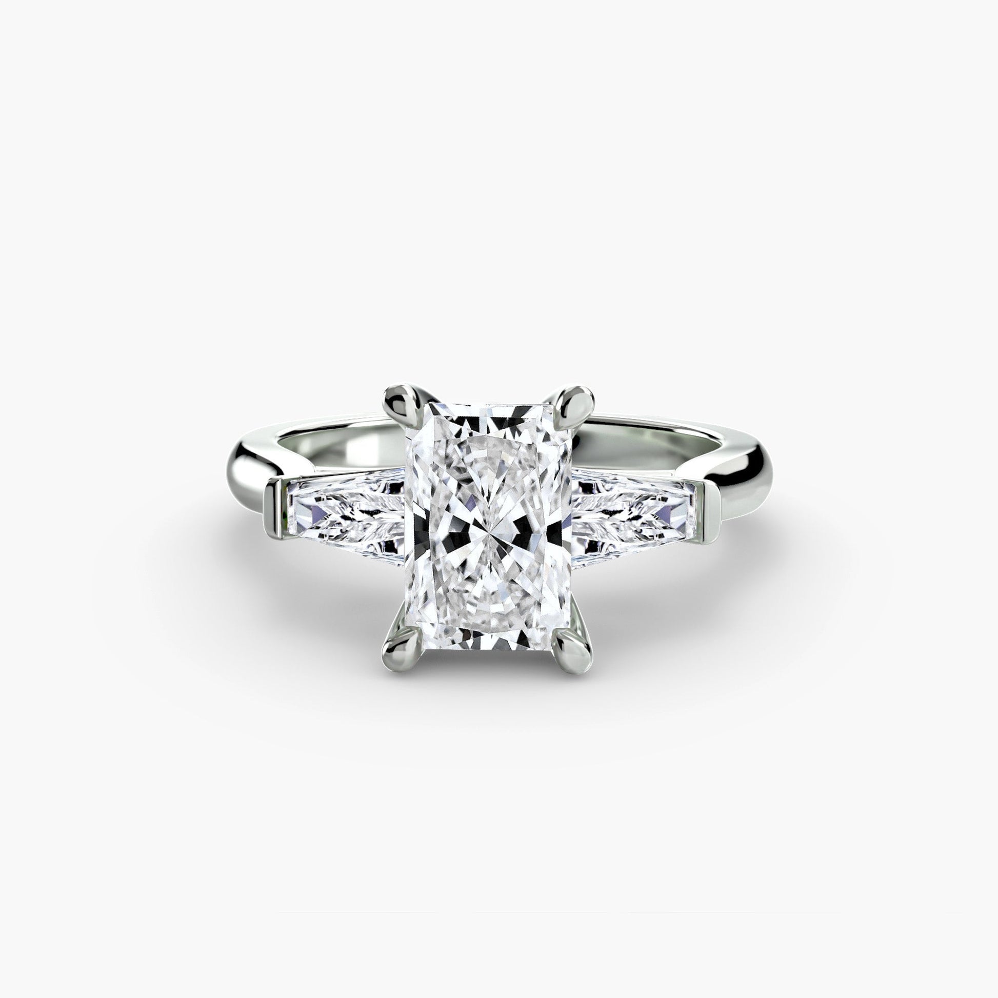 Three - Stone Ring (Baguette Side Stones) 2 - Prestige Stones