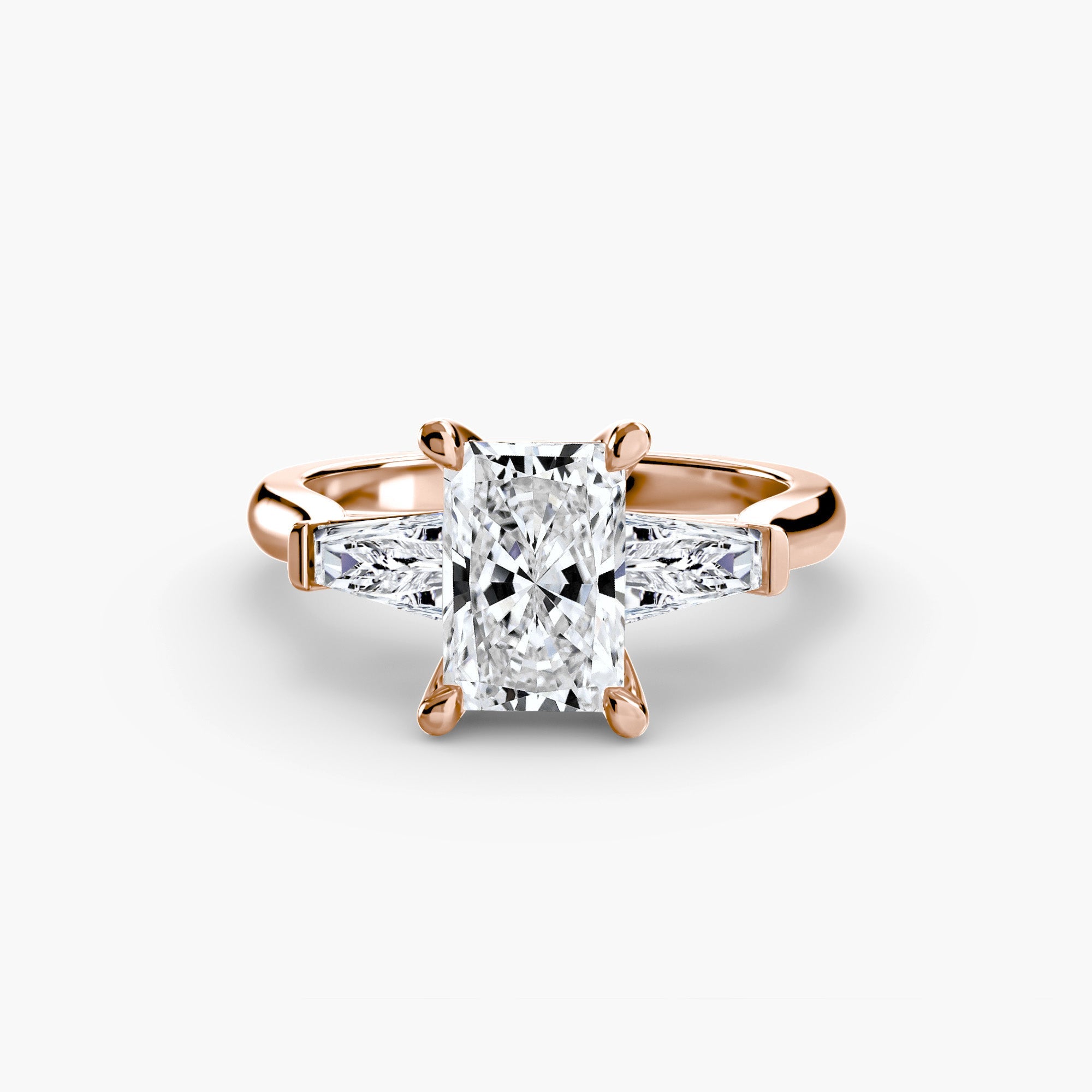 Three - Stone Ring (Baguette Side Stones) 2 - Prestige Stones
