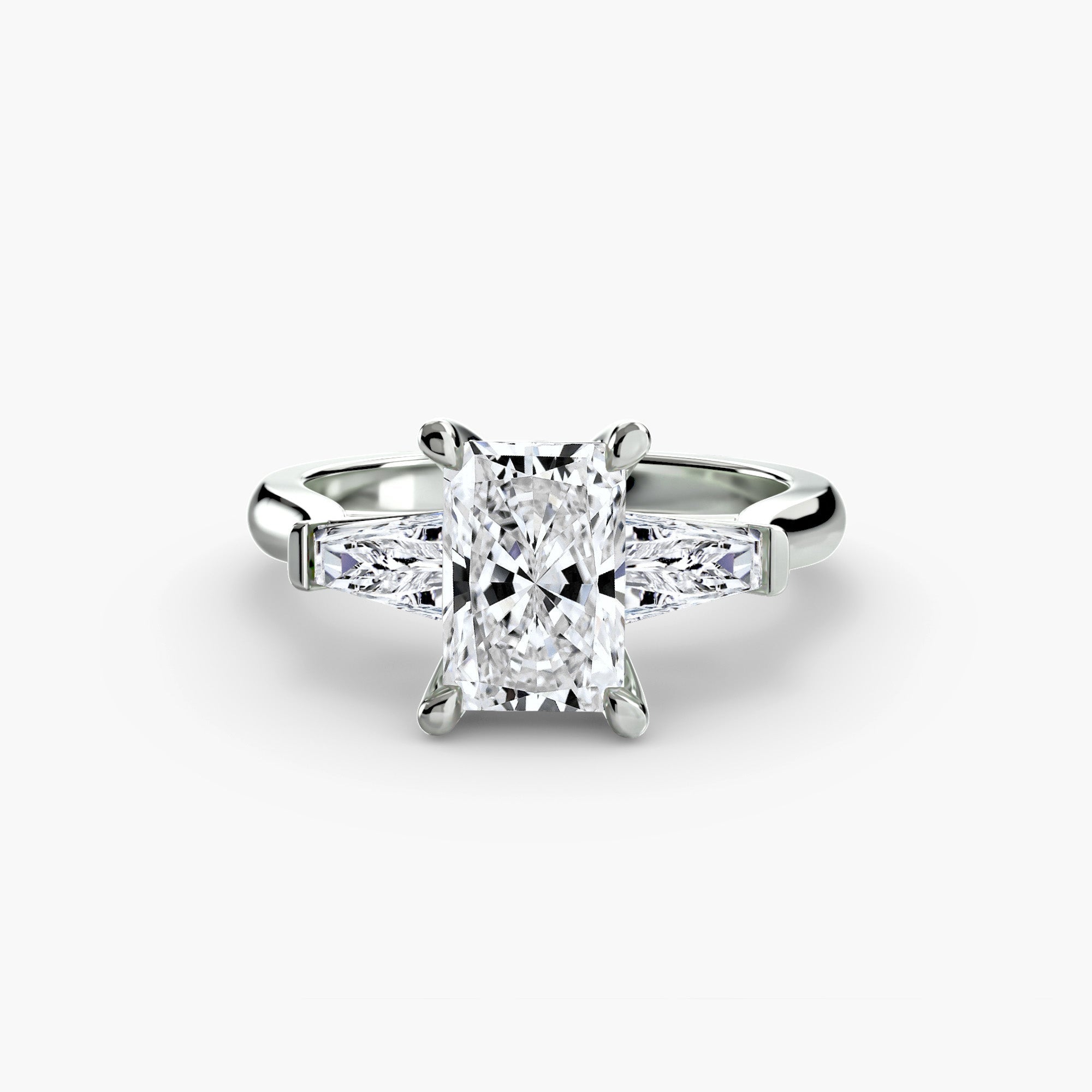 Three - Stone Ring (Baguette Side Stones) 2 - Prestige Stones