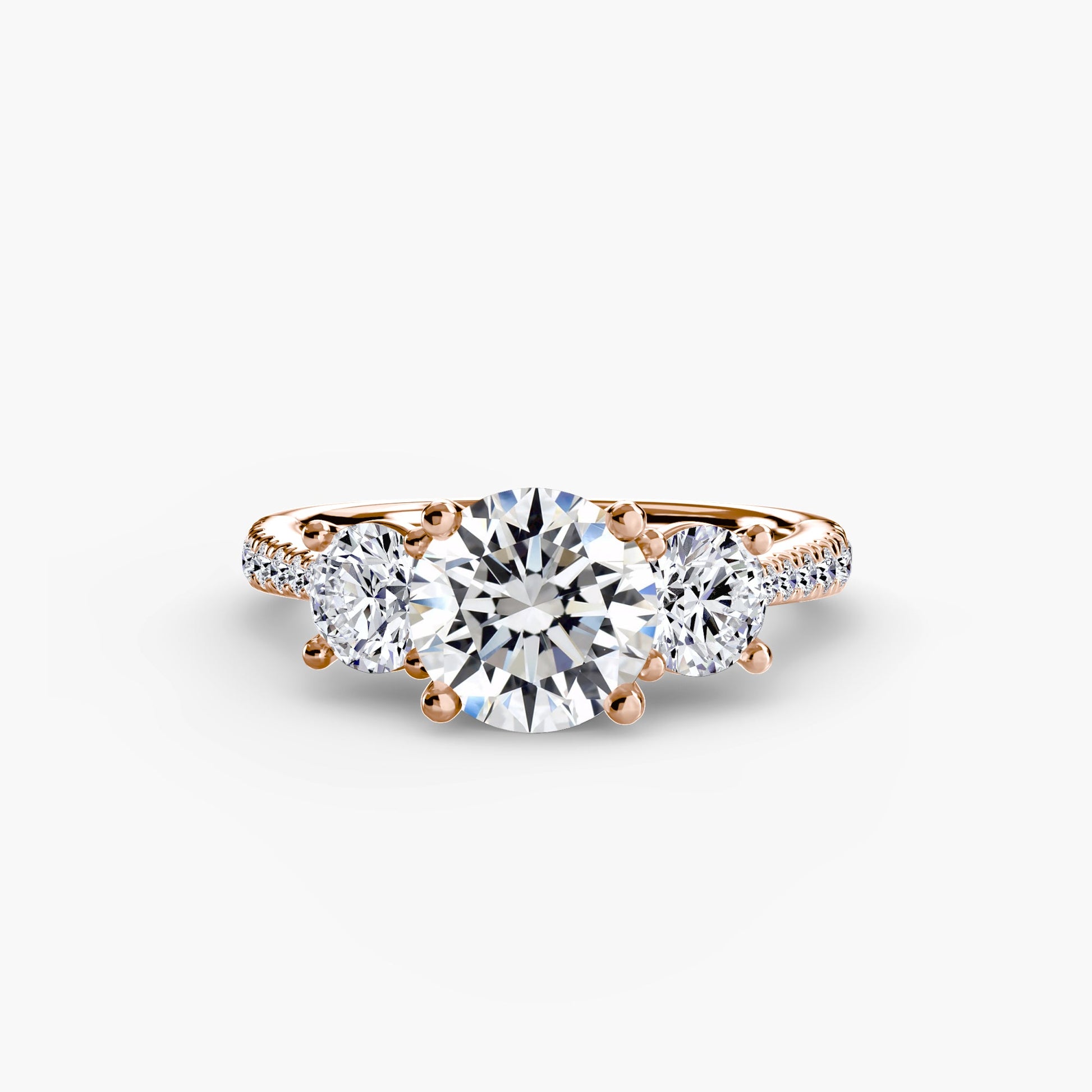 Three - Stone with Pavé Band - Prestige Stones