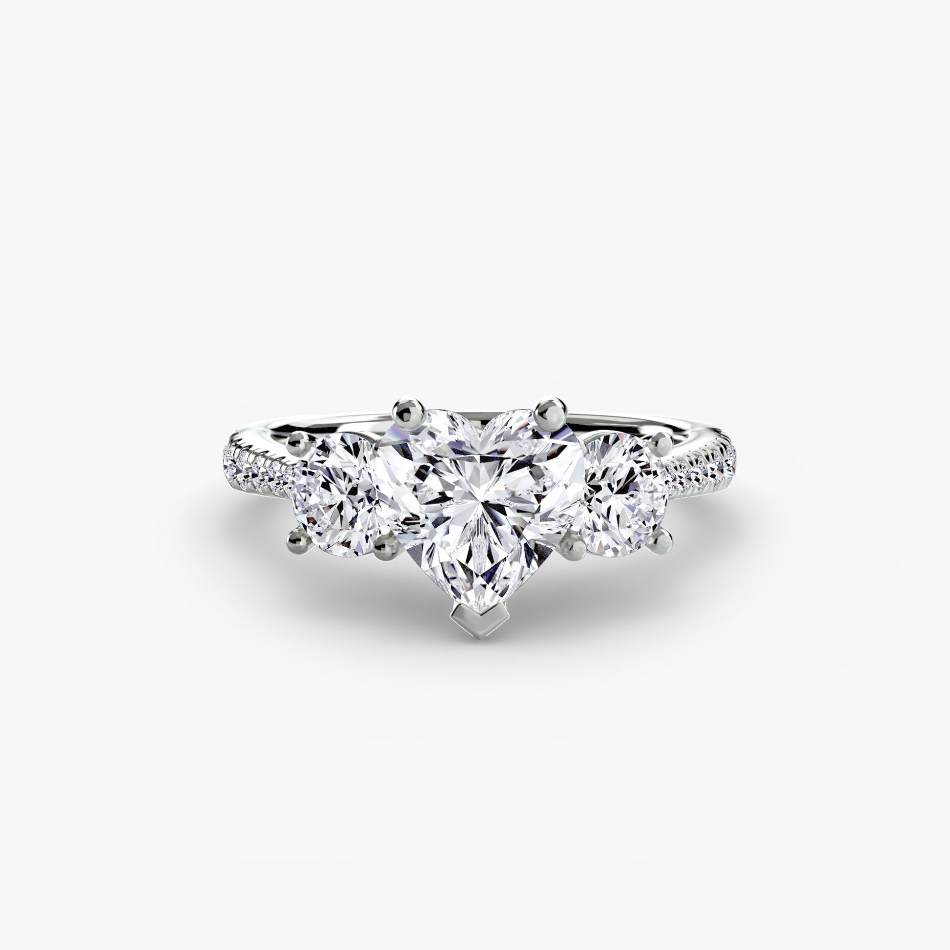 Three - Stone with Pavé Band - Prestige Stones