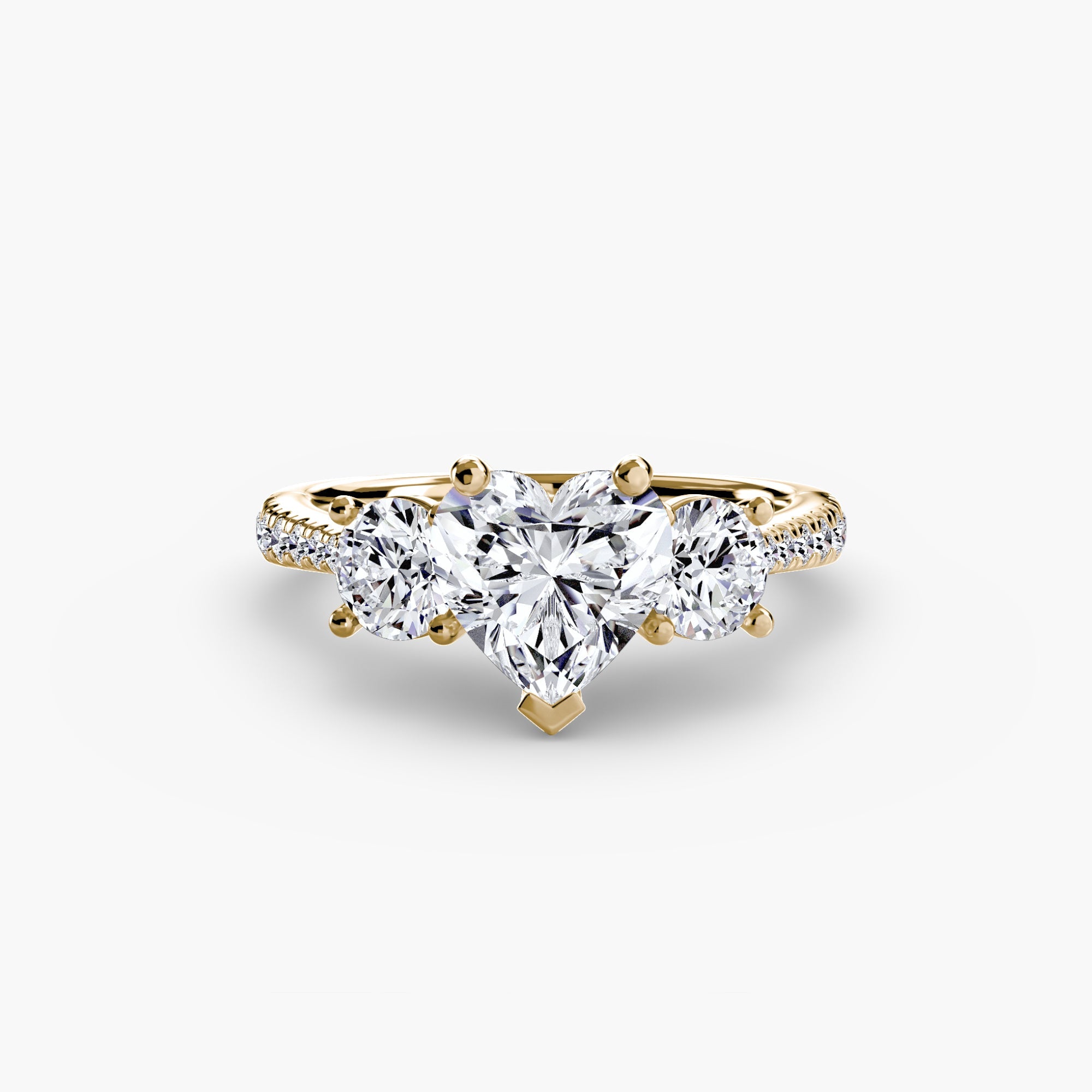 Three - Stone with Pavé Band - Prestige Stones