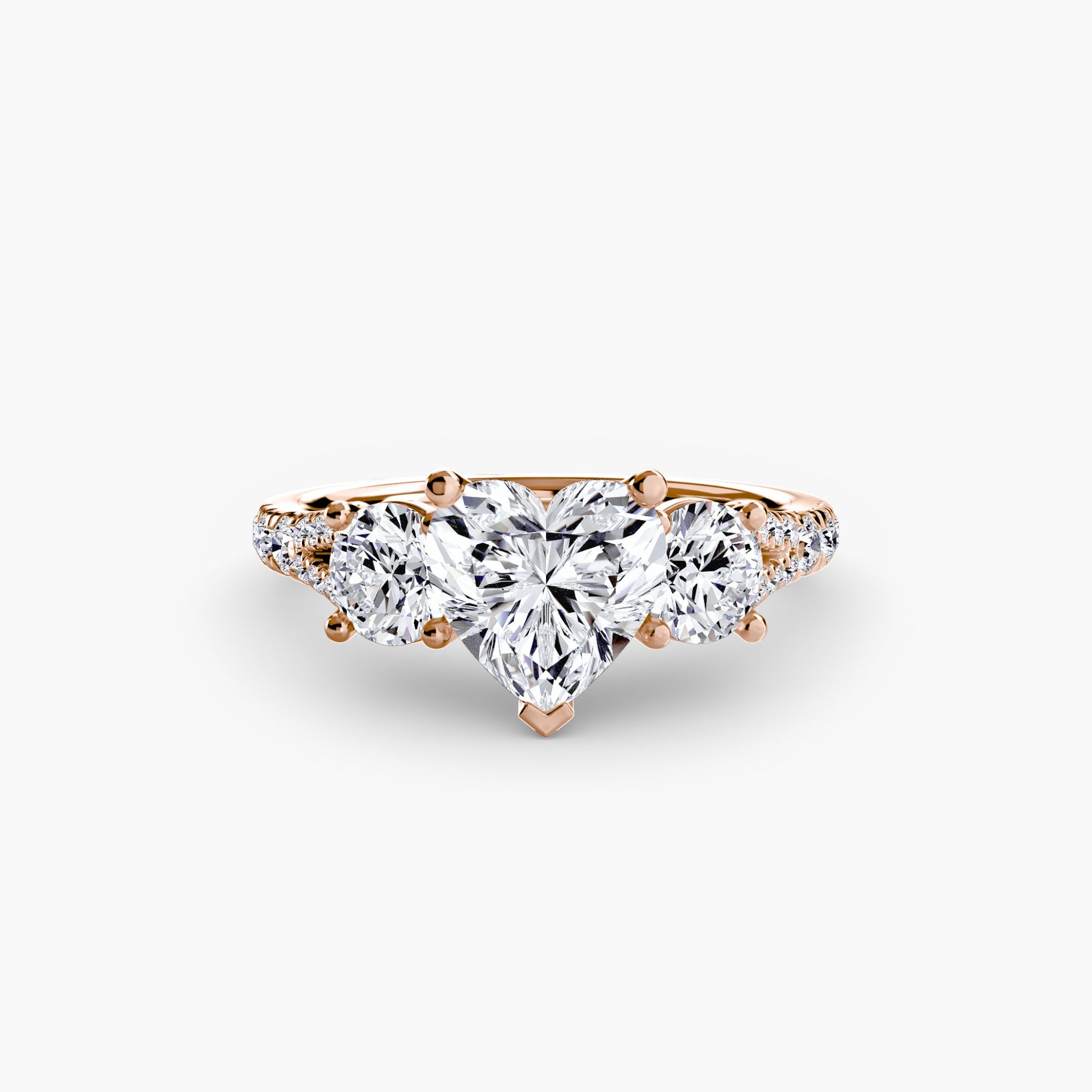 Three - Stone with Pavé Band 3 - Prestige Stones