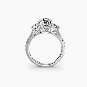 Three - Stone with Pavé Band 3 - Prestige Stones