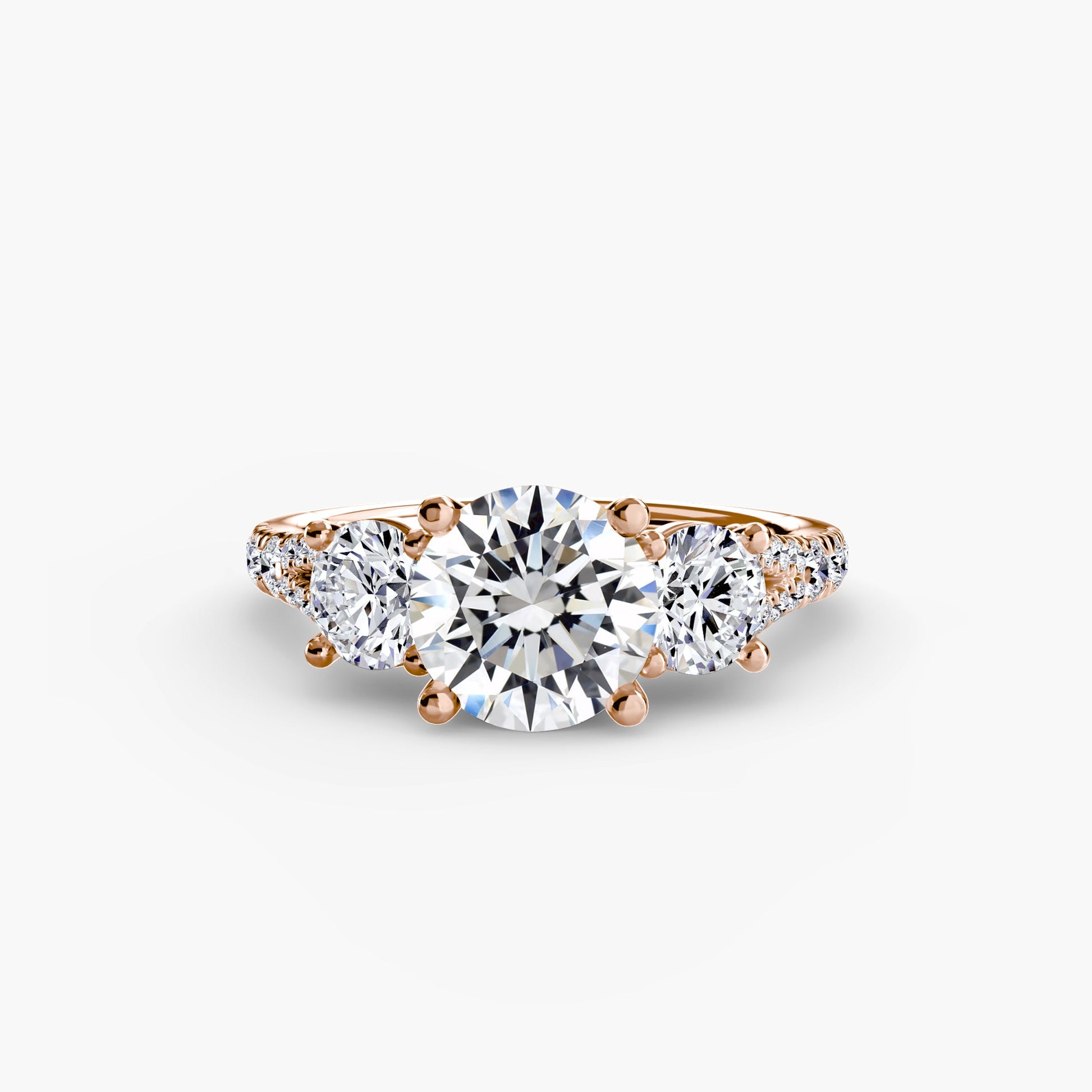 Three - Stone with Pavé Band 3 - Prestige Stones