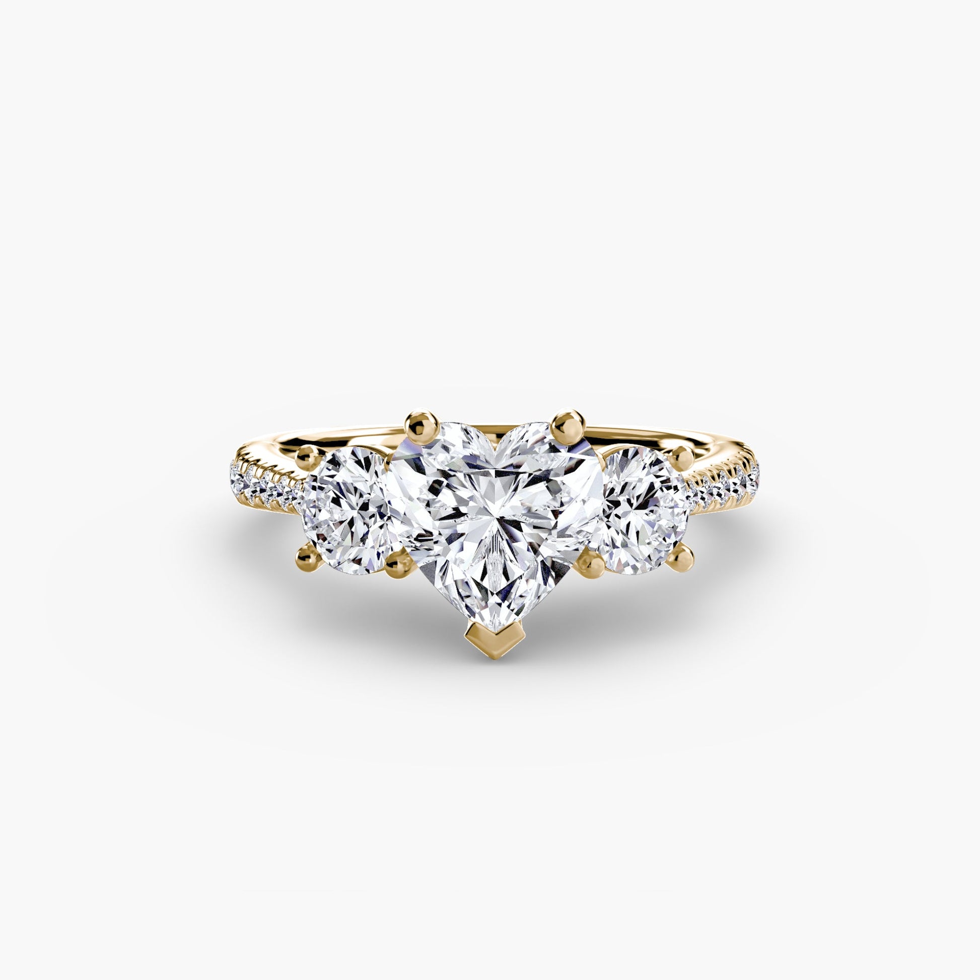 Three - Stone with Pavé Band - Prestige Stones