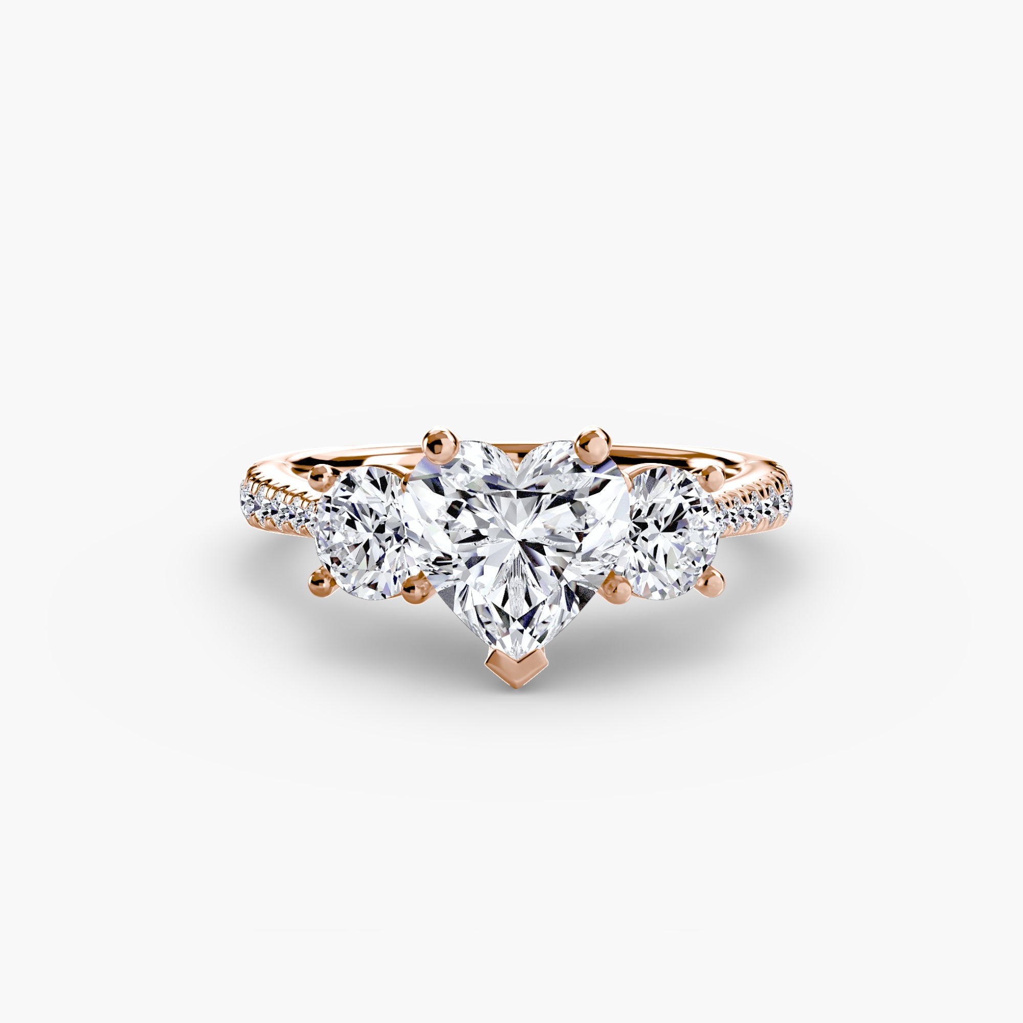 Three - Stone with Pavé Band - Prestige Stones