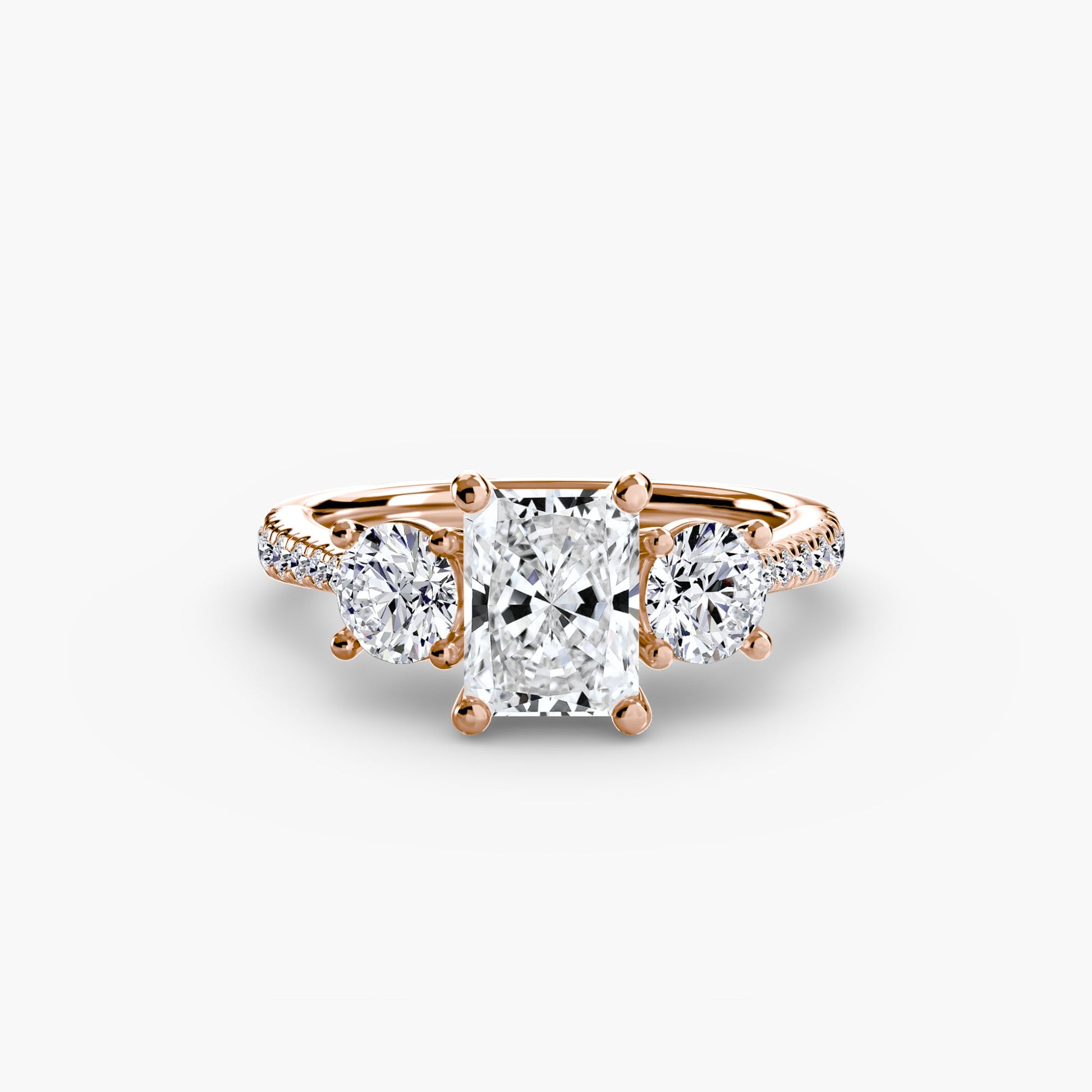 Three - Stone with Pavé Band - Prestige Stones