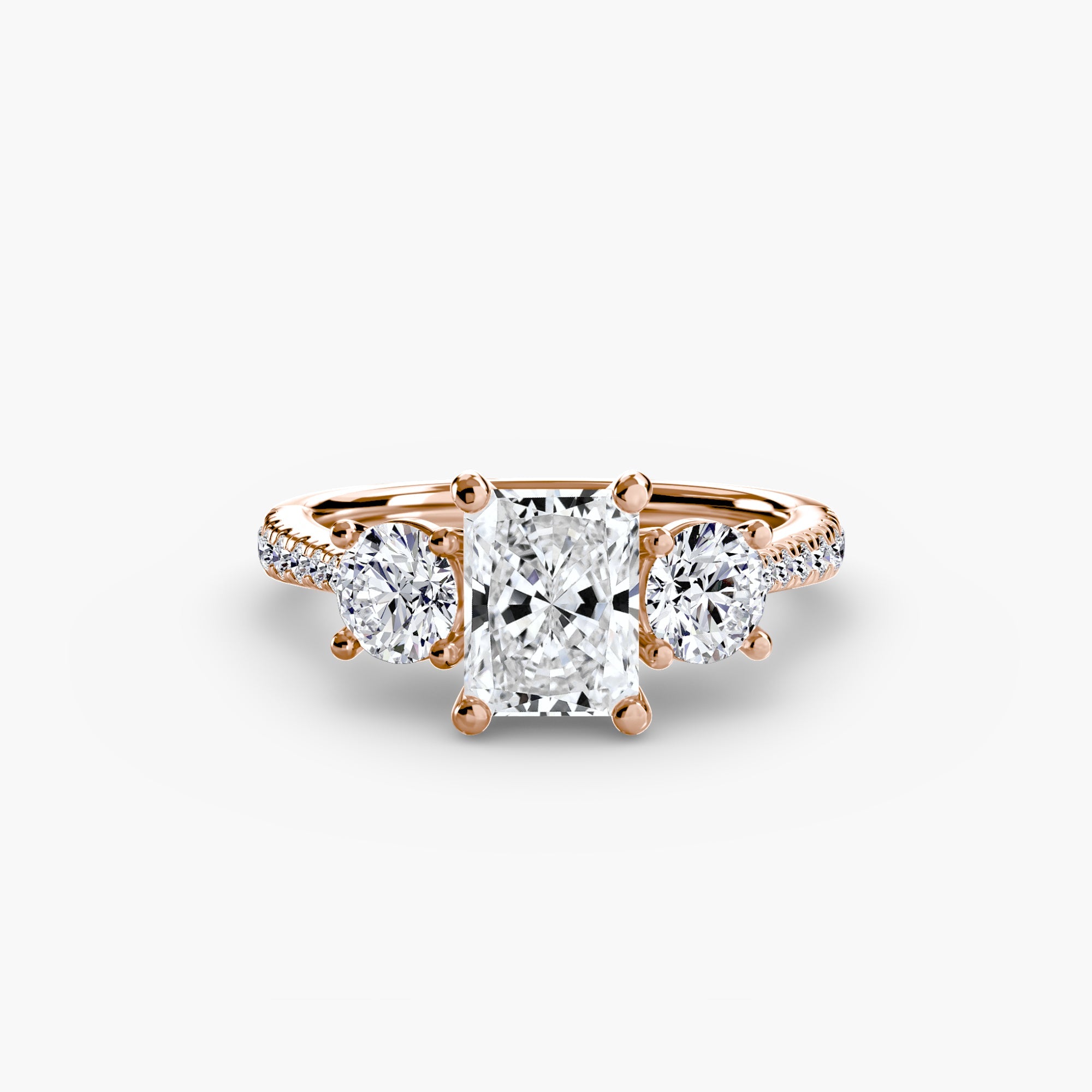 Three - Stone with Pavé Band - Prestige Stones