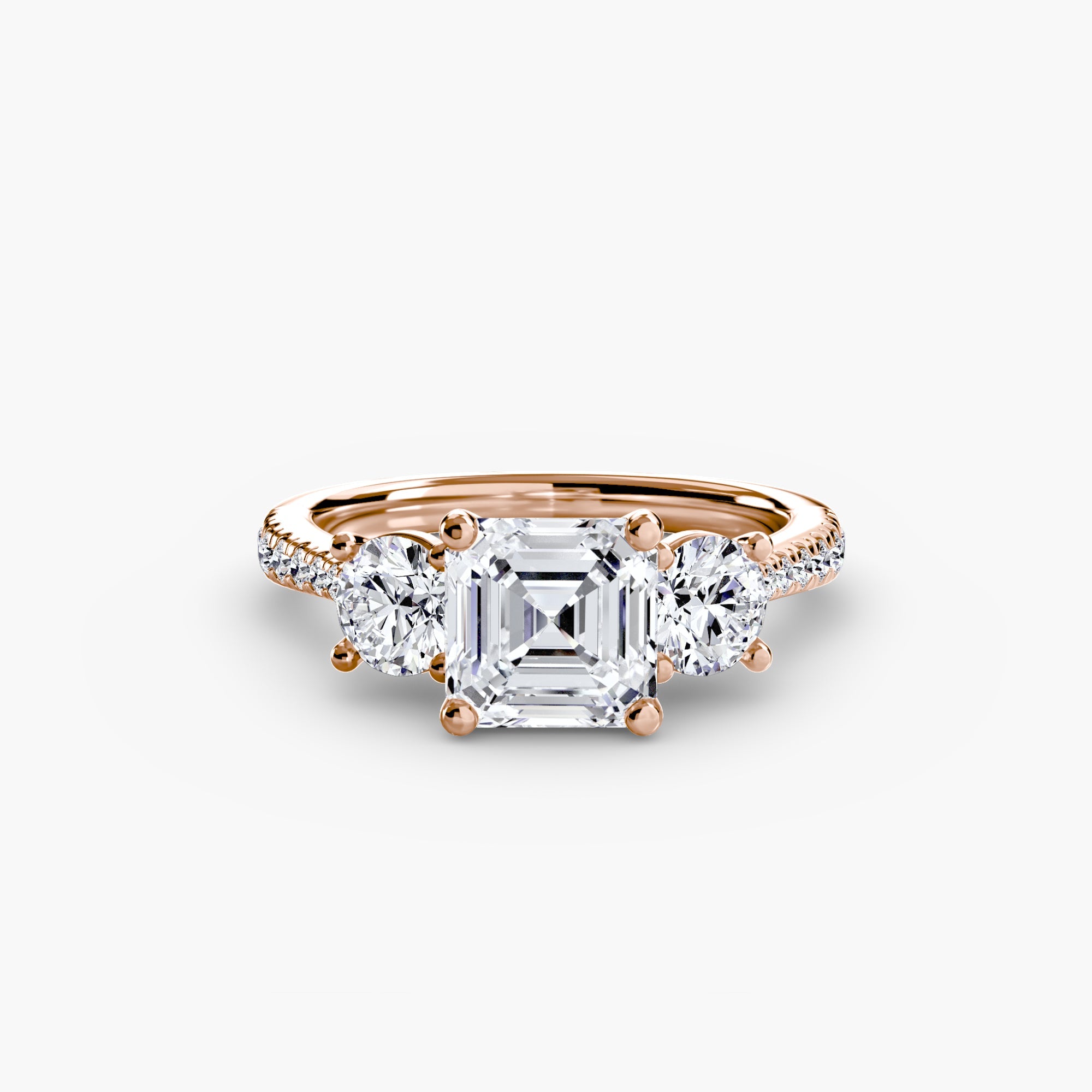 Three - Stone with Pavé Band - Prestige Stones