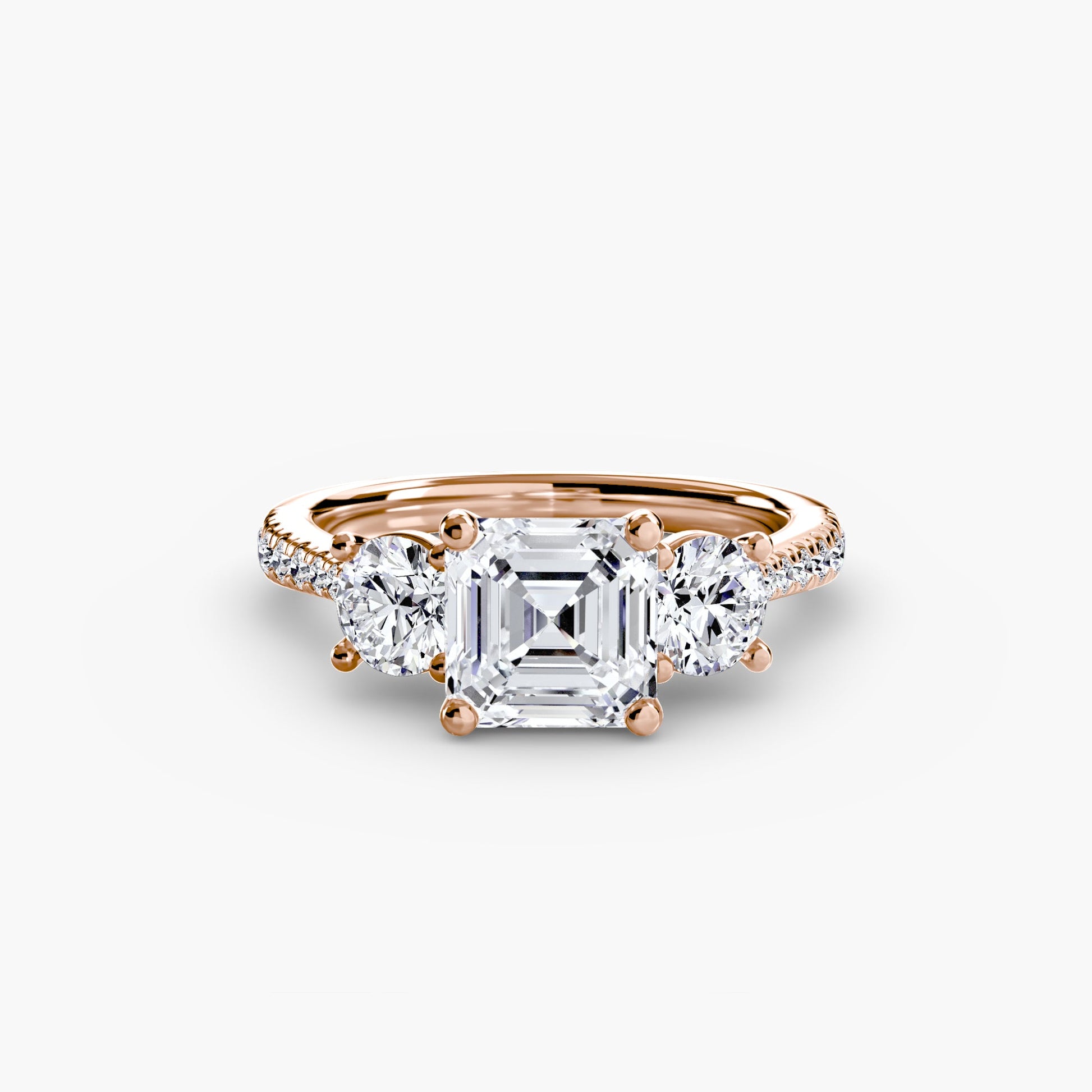 Three - Stone with Pavé Band - Prestige Stones