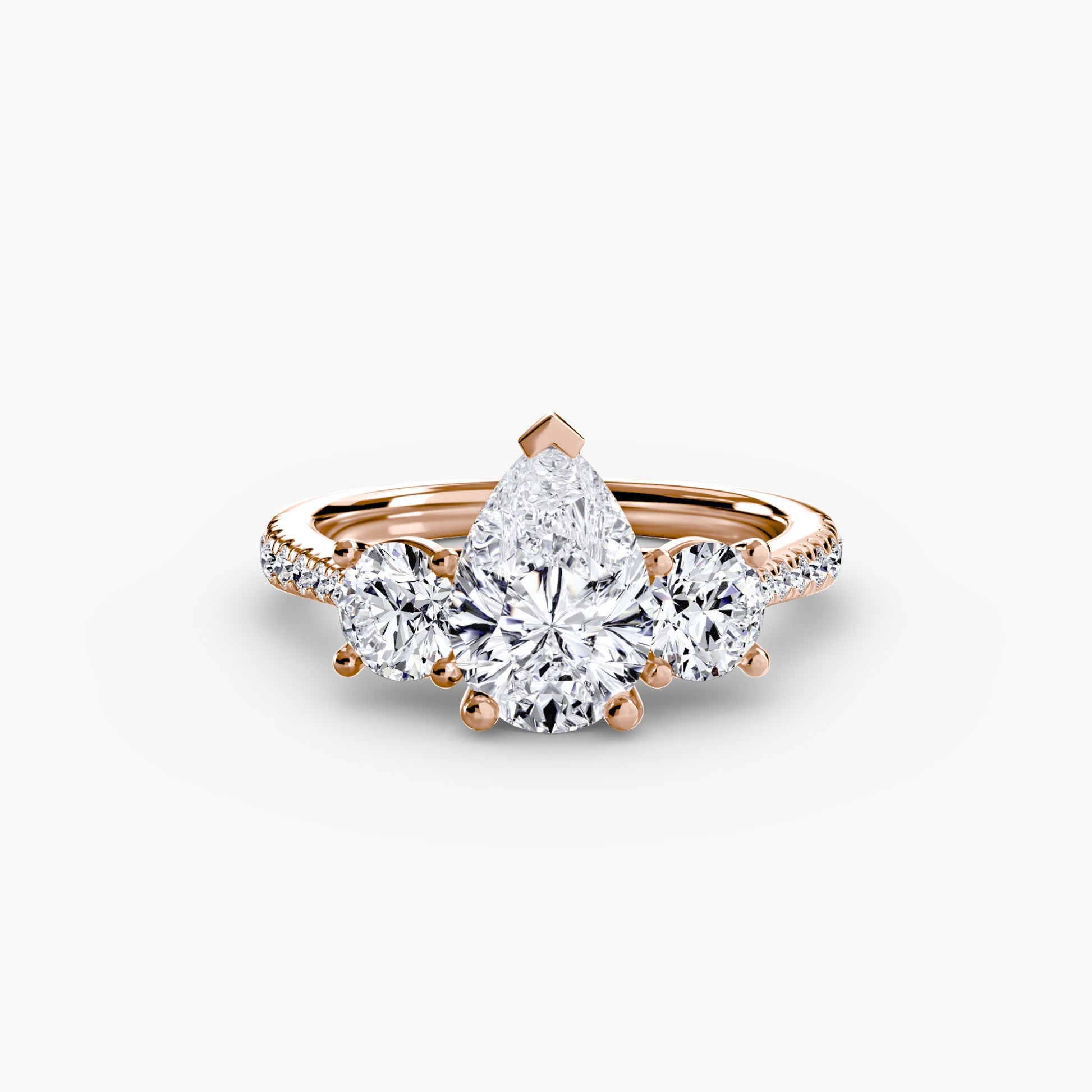 Three - Stone with Pavé Band - Prestige Stones