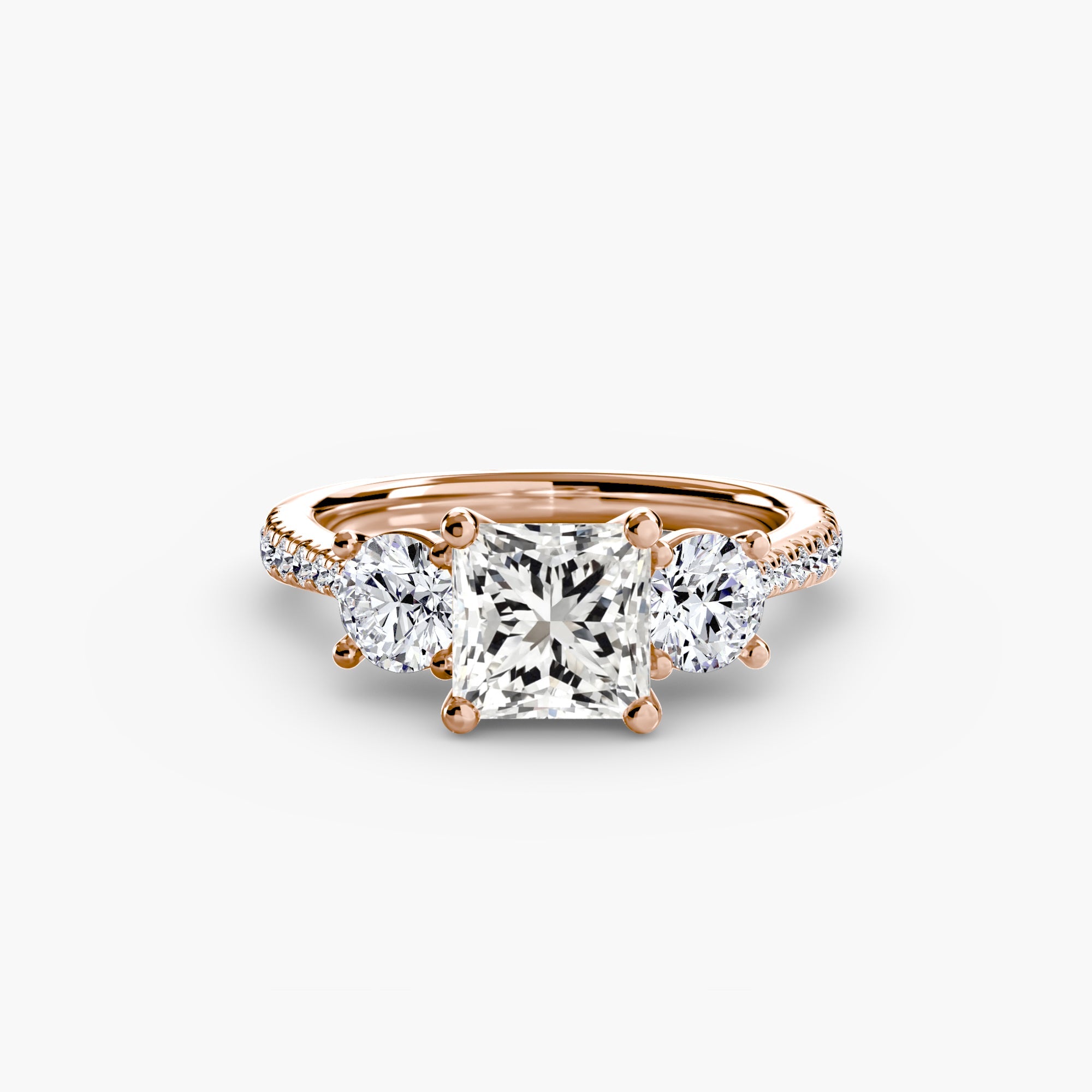Three - Stone with Pavé Band - Prestige Stones