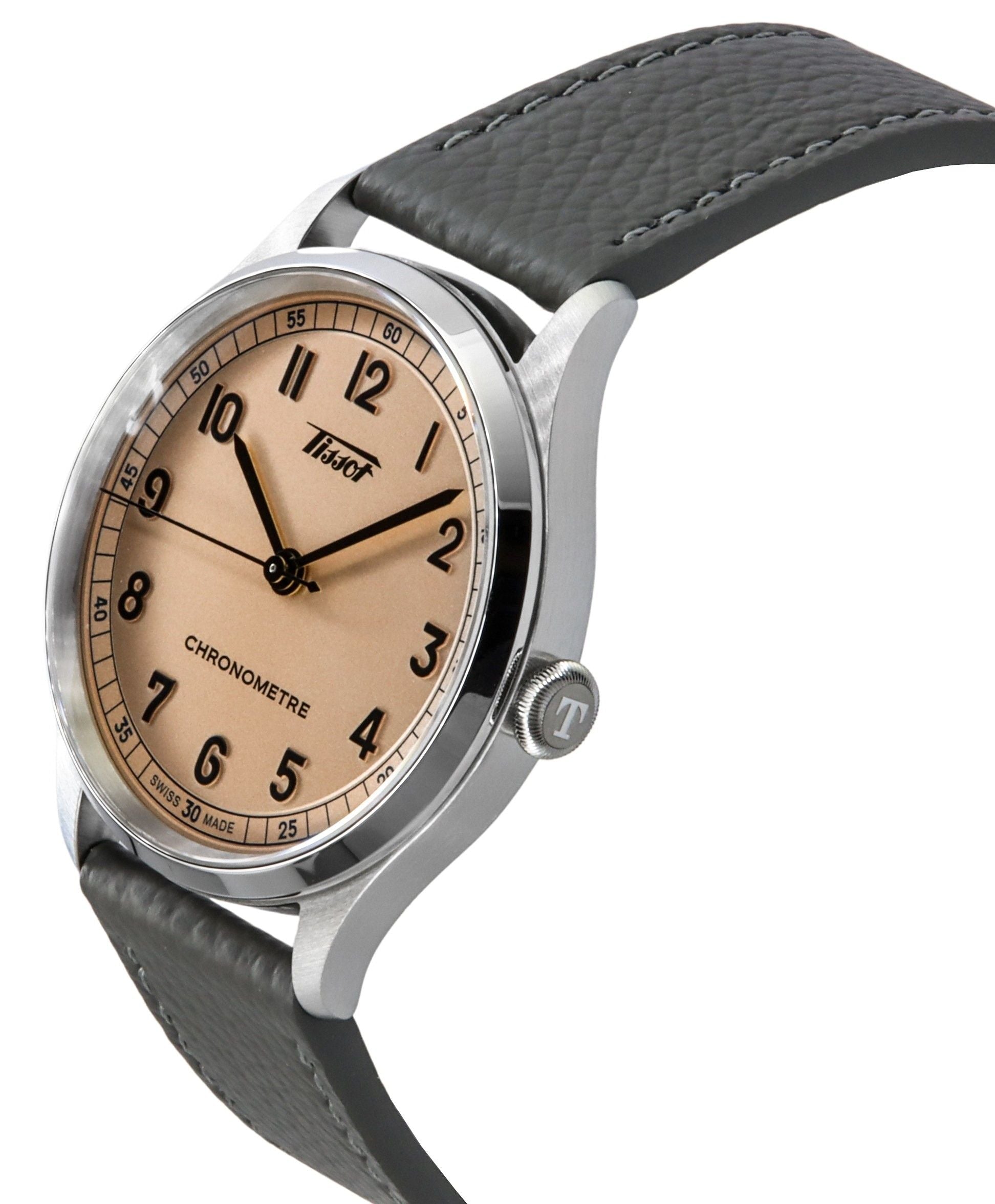 Tissot Heritage 1938 Leather Strap Pink Dial Automatic T142.464.16.332.00 Men's Watch - Prestige Stones