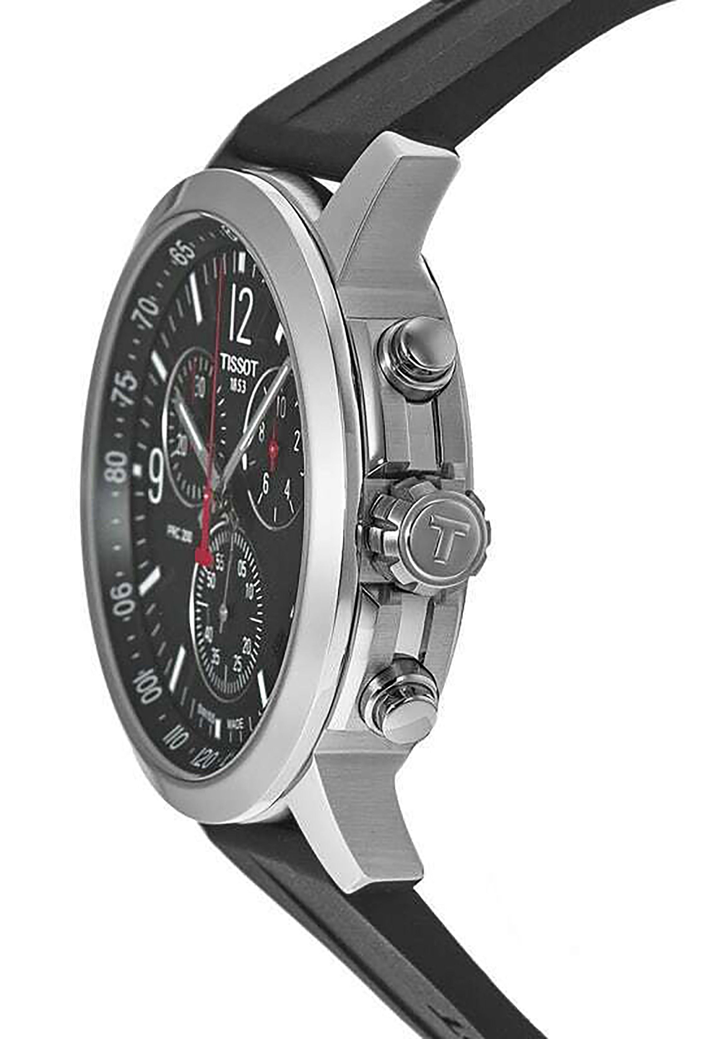 Tissot PRC 200 T - Sport Chronograph Black Dial Quartz Diver's T114.417.17.057.00 200M Men's Watch - Prestige Stones