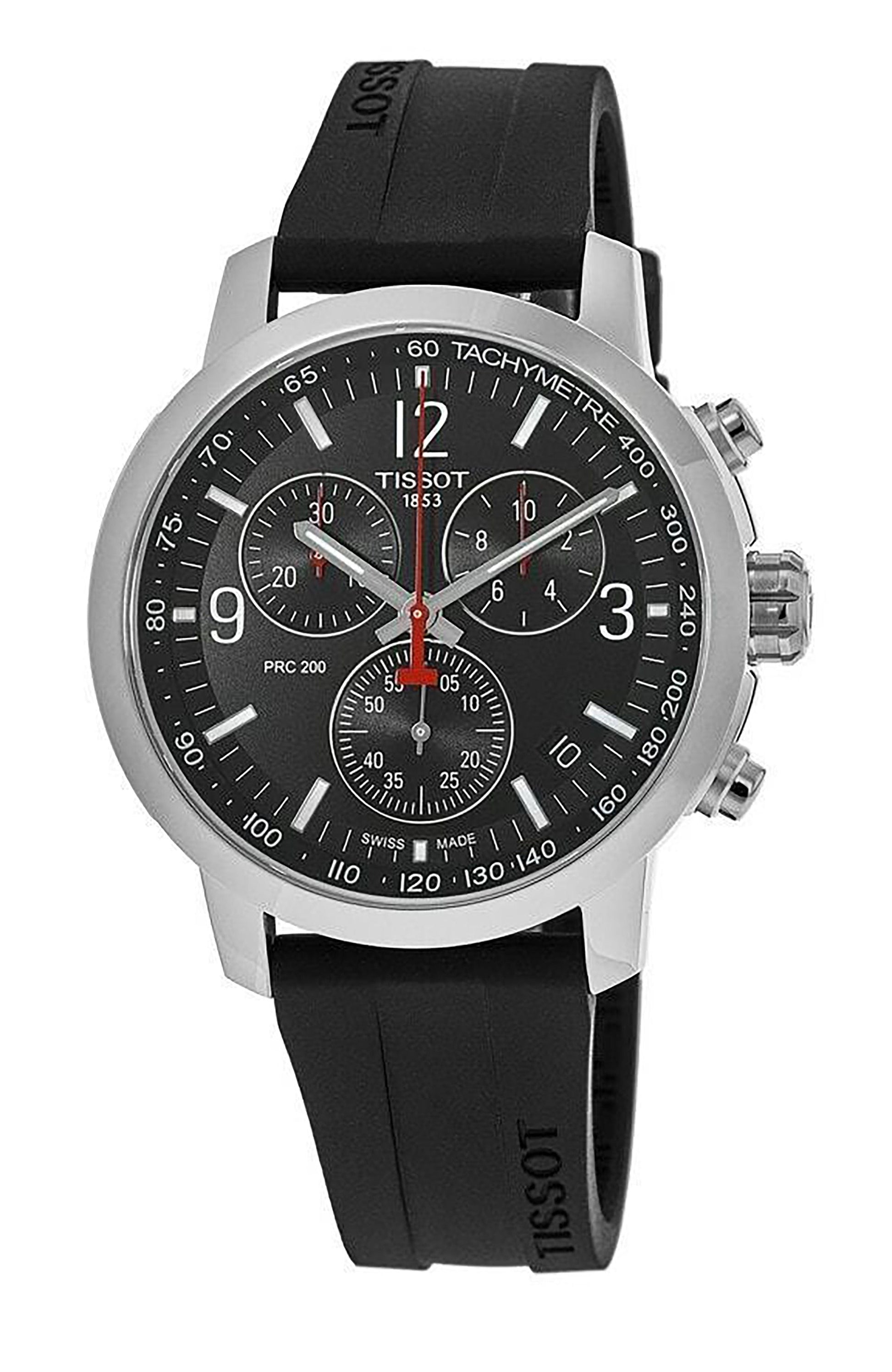 Tissot PRC 200 T - Sport Chronograph Black Dial Quartz Diver's T114.417.17.057.00 200M Men's Watch - Prestige Stones