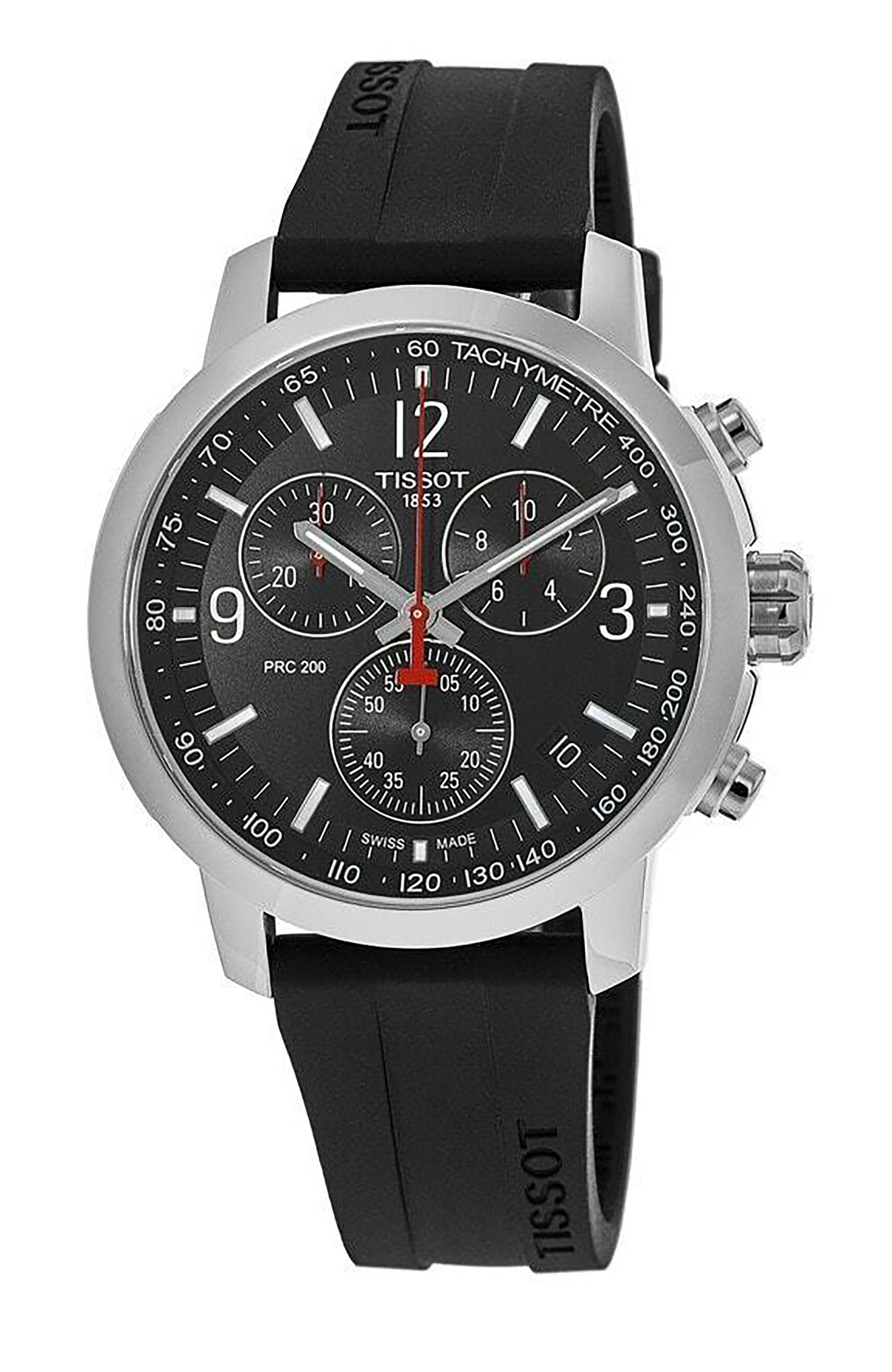 Tissot PRC 200 T - Sport Chronograph Black Dial Quartz Diver's T114.417.17.057.00 200M Men's Watch - Prestige Stones