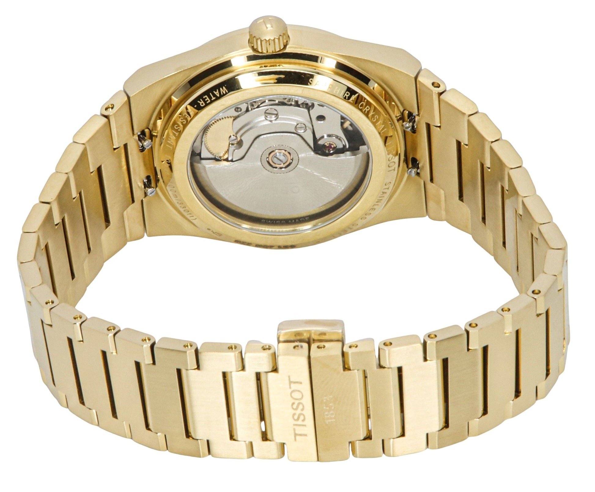 Tissot PRX Powermatic 80 Gold Tone Stainless Steel Champagne Dial Automatic T137.207.33.021.00 100M Unisex Watch - Prestige Stones