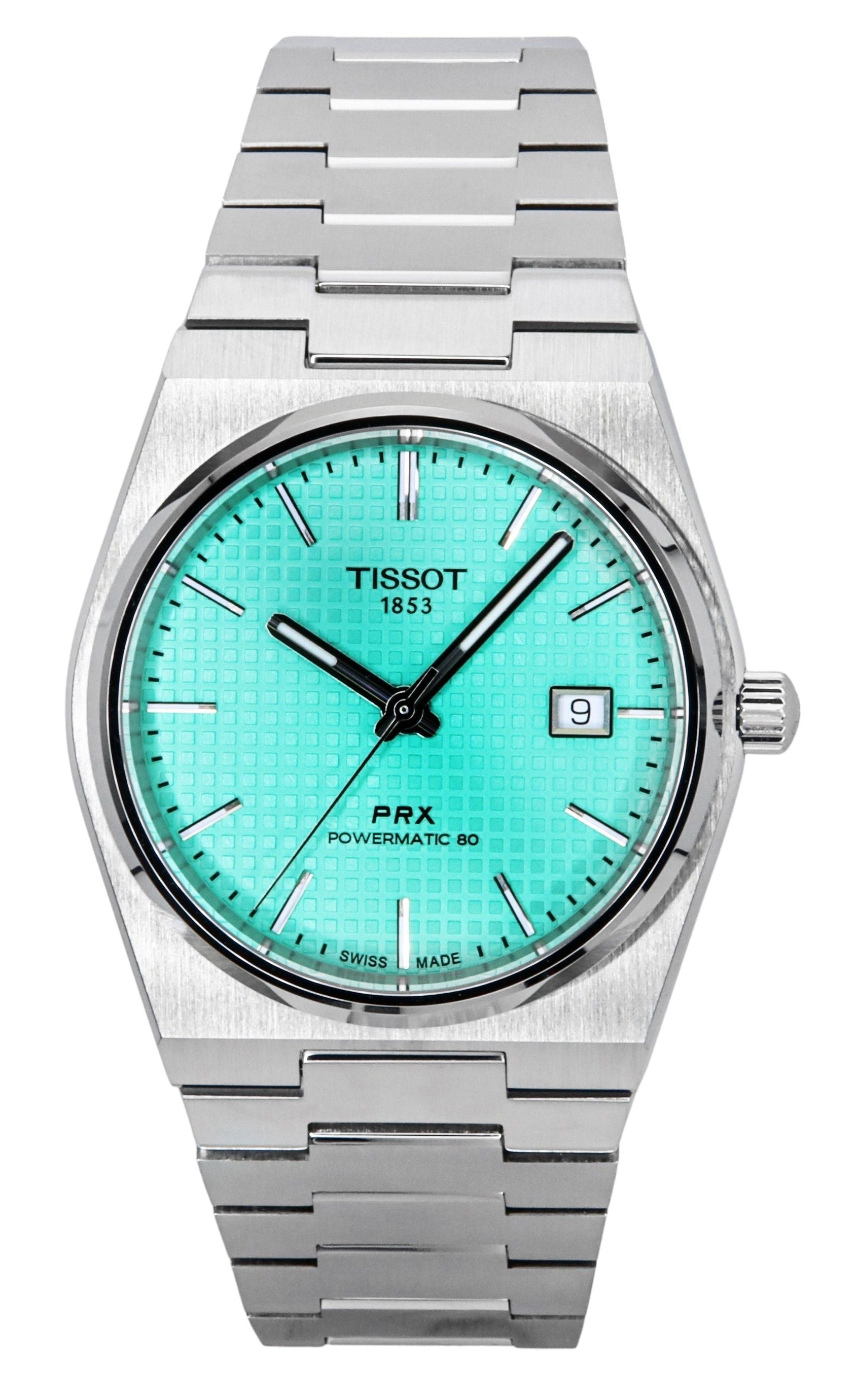 Tissot PRX Powermatic 80 Stainless Steel Light Green Dial Automatic T137.407.11.091.01 100M Men's Watch - Prestige Stones