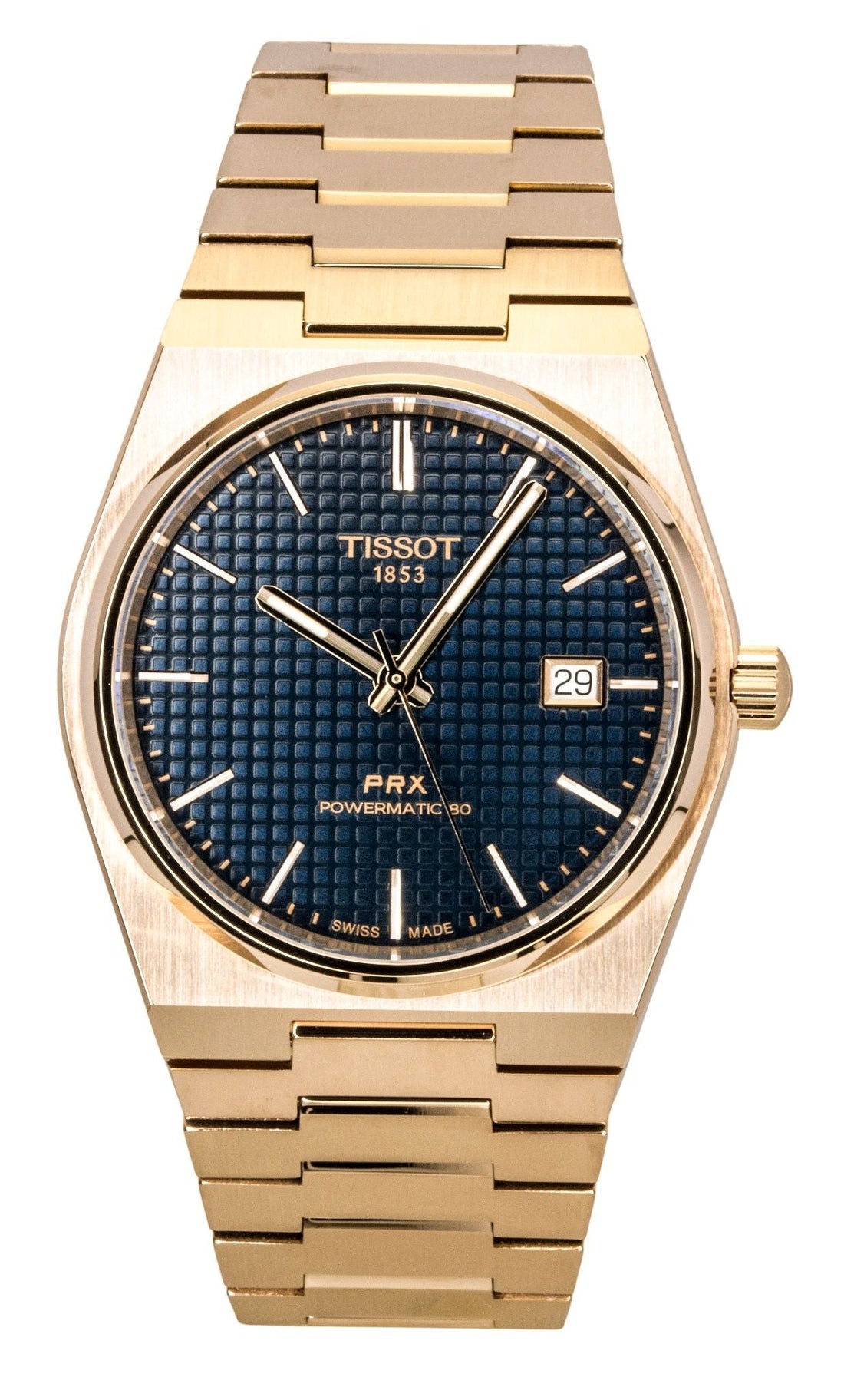 Tissot PRX Rose Gold Stainless Steel Blue Dial Automatic T137.407.33.041.00 100M Men's Watch - Prestige Stones