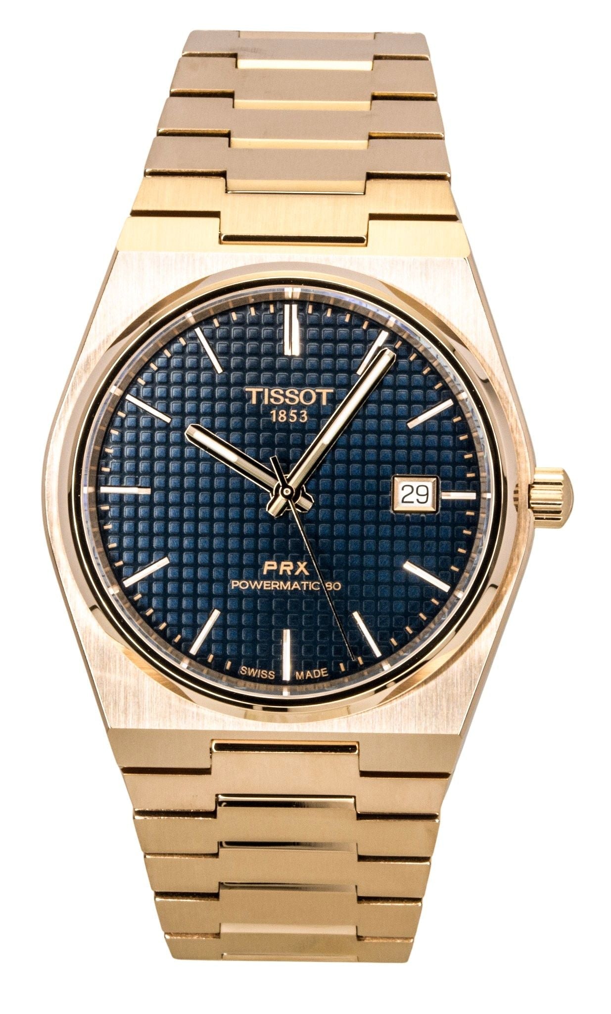 Tissot PRX Rose Gold Stainless Steel Blue Dial Automatic T137.407.33.041.00 100M Men's Watch - Prestige Stones