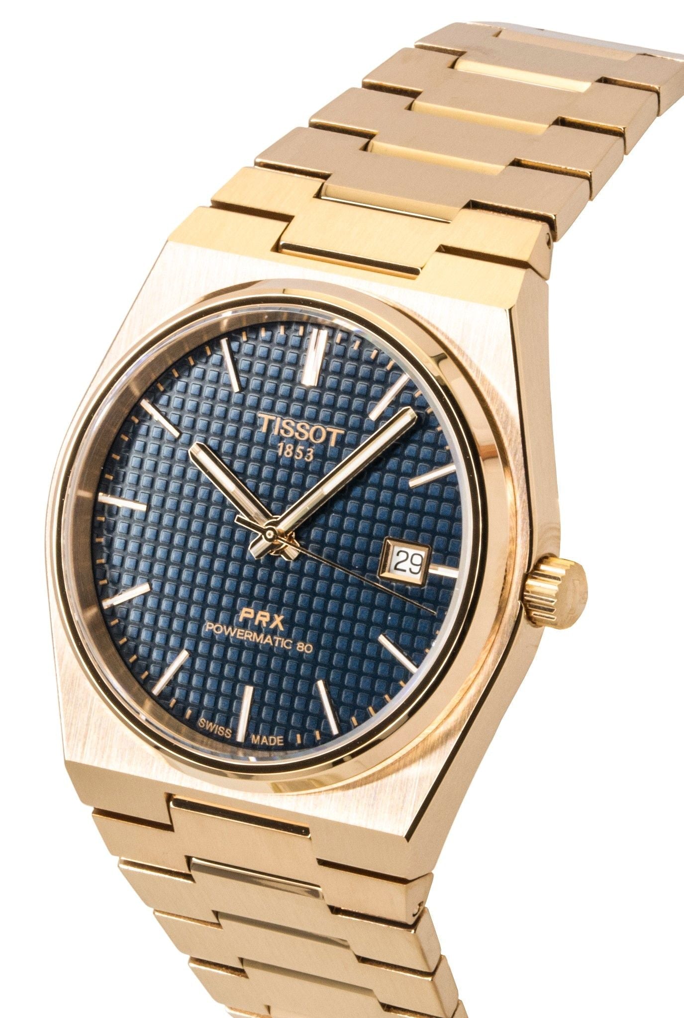 Tissot PRX Rose Gold Stainless Steel Blue Dial Automatic T137.407.33.041.00 100M Men's Watch - Prestige Stones