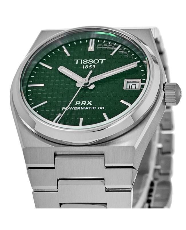 Tissot PRX T - Classic Powermatic 80 Green Dial Automatic T137.207.11.091.00 100M Unisex Watch - Prestige Stones