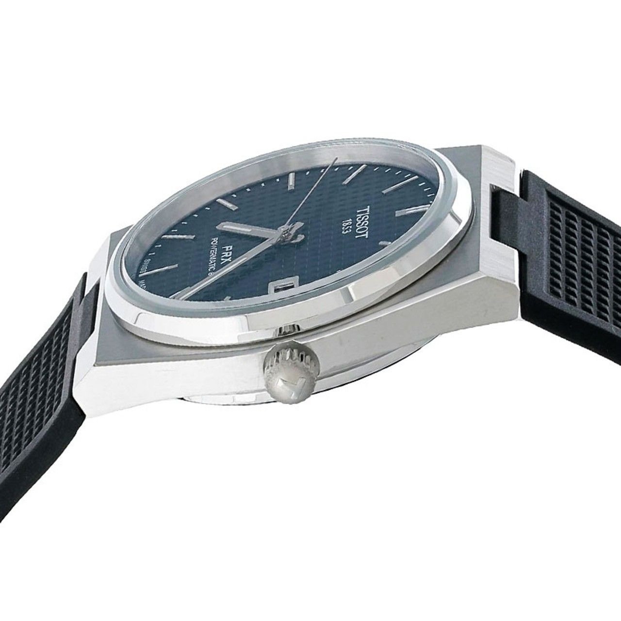 Tissot PRX T - Classic Powermatic 80 Rubber Strap Blue Dial Automatic T137.407.17.041.00 100M Men's Watch - Prestige Stones