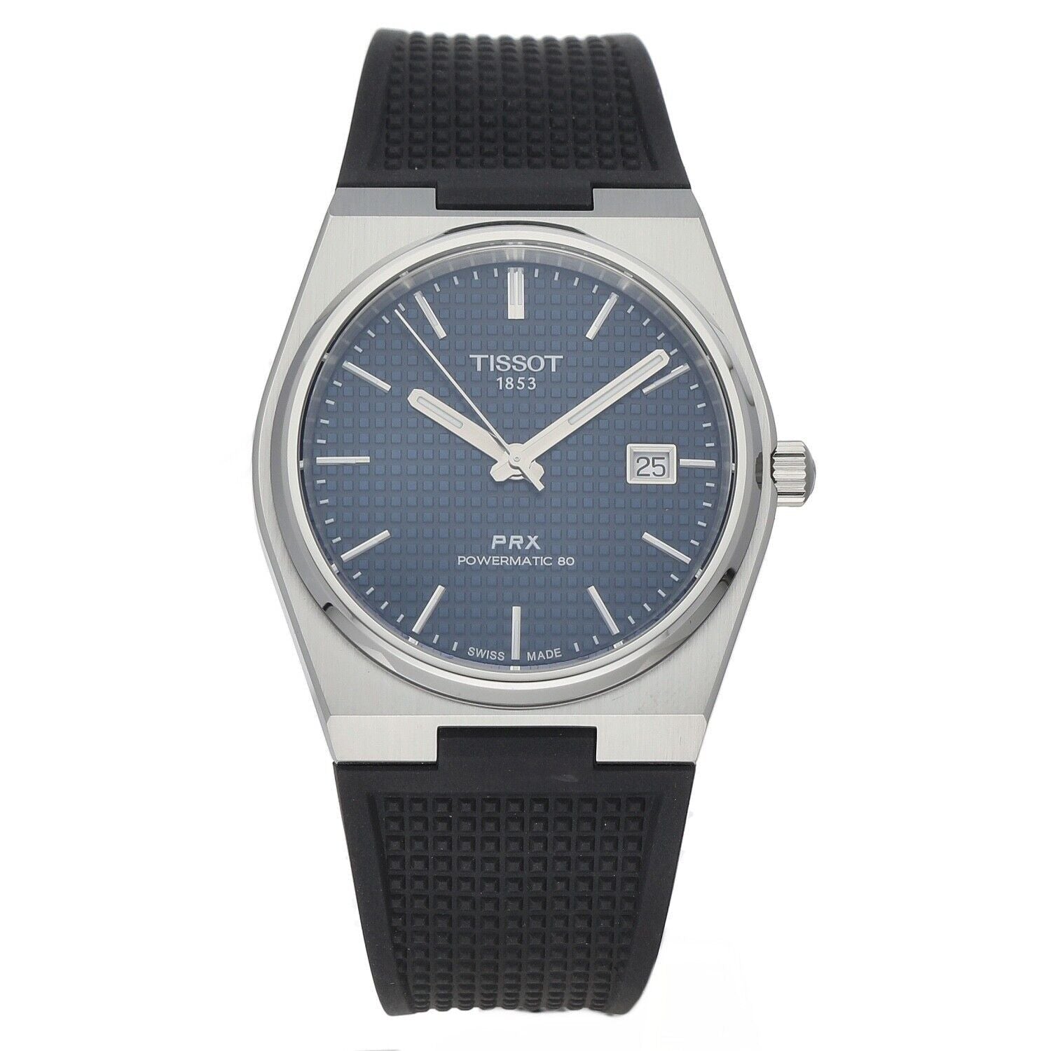 Tissot PRX T - Classic Powermatic 80 Rubber Strap Blue Dial Automatic T137.407.17.041.00 100M Men's Watch - Prestige Stones