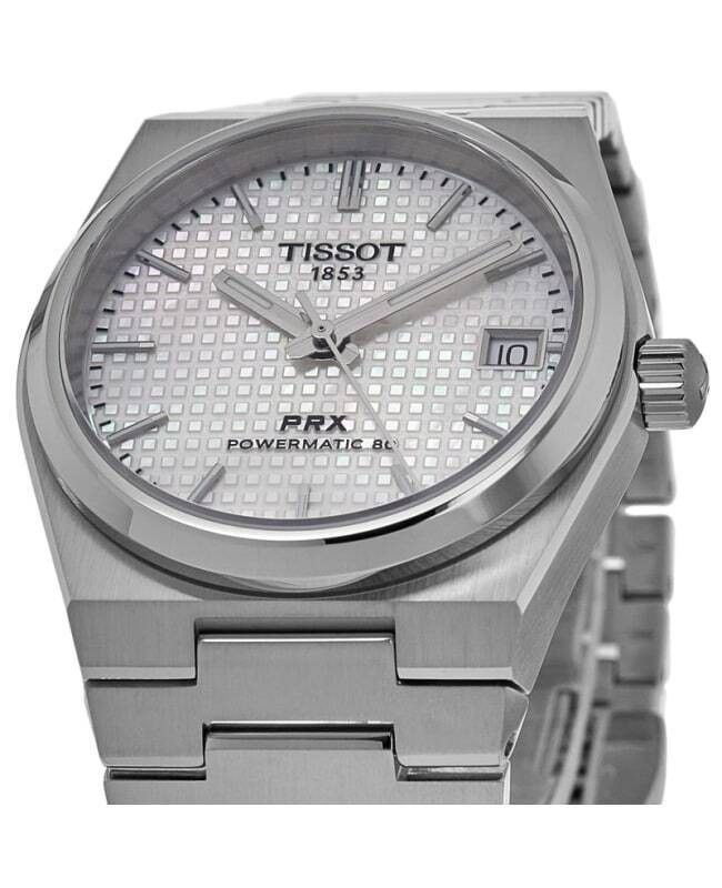 Tissot PRX T - Classic Powermatic 80 White Mother Of Pearl Dial Automatic T137.207.11.111.00 100M Unisex Watch - Prestige Stones