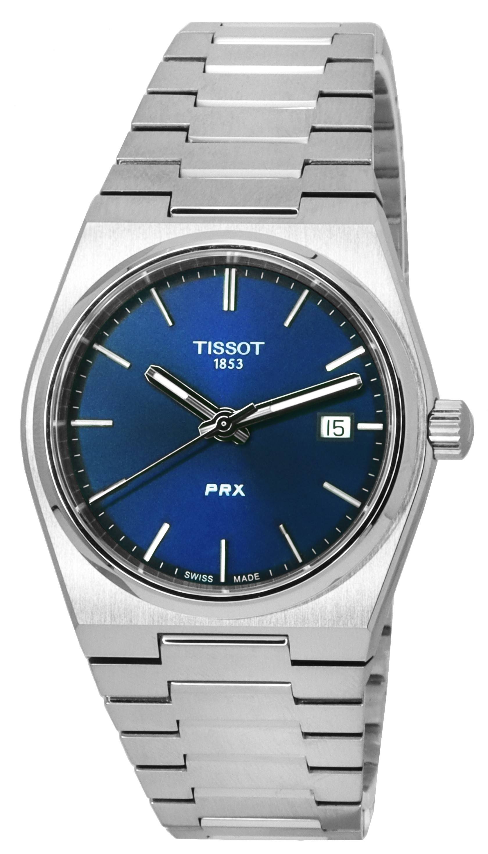 Tissot PRX T - Classic Stainless Steel Blue Dial Quartz T137.210.11.041.00 T1372101104100 100M Unisex Watch - Prestige Stones