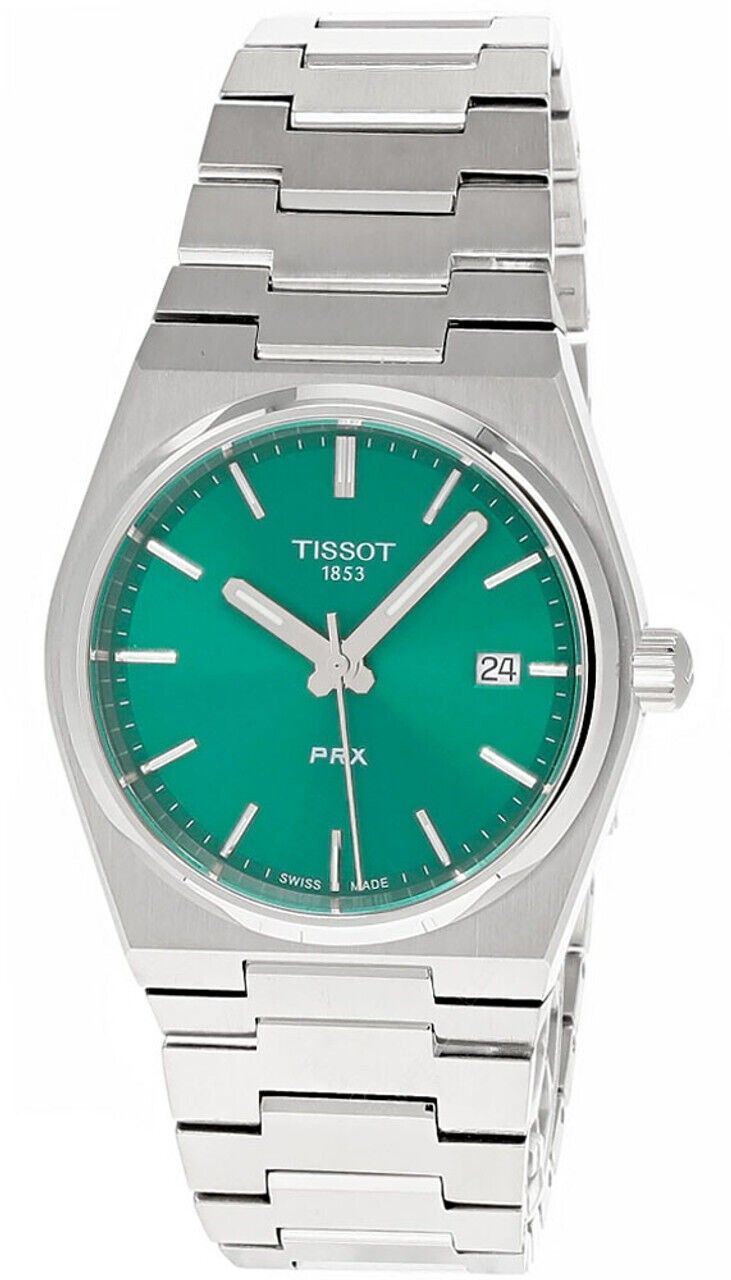 Tissot PRX T - Classic Stainless Steel Green Dial Quartz T137.210.11.081.00 100M Unisex Watch - Prestige Stones
