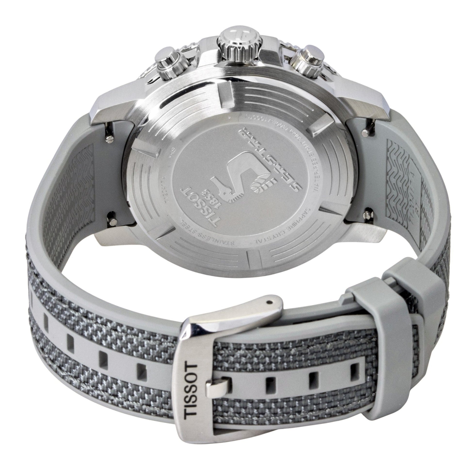 Tissot Seastar 1000 Chronograph Fabric Strap Black Dial Quartz Diver's T120.417.17.081.01 300M Men's Watch - Prestige Stones