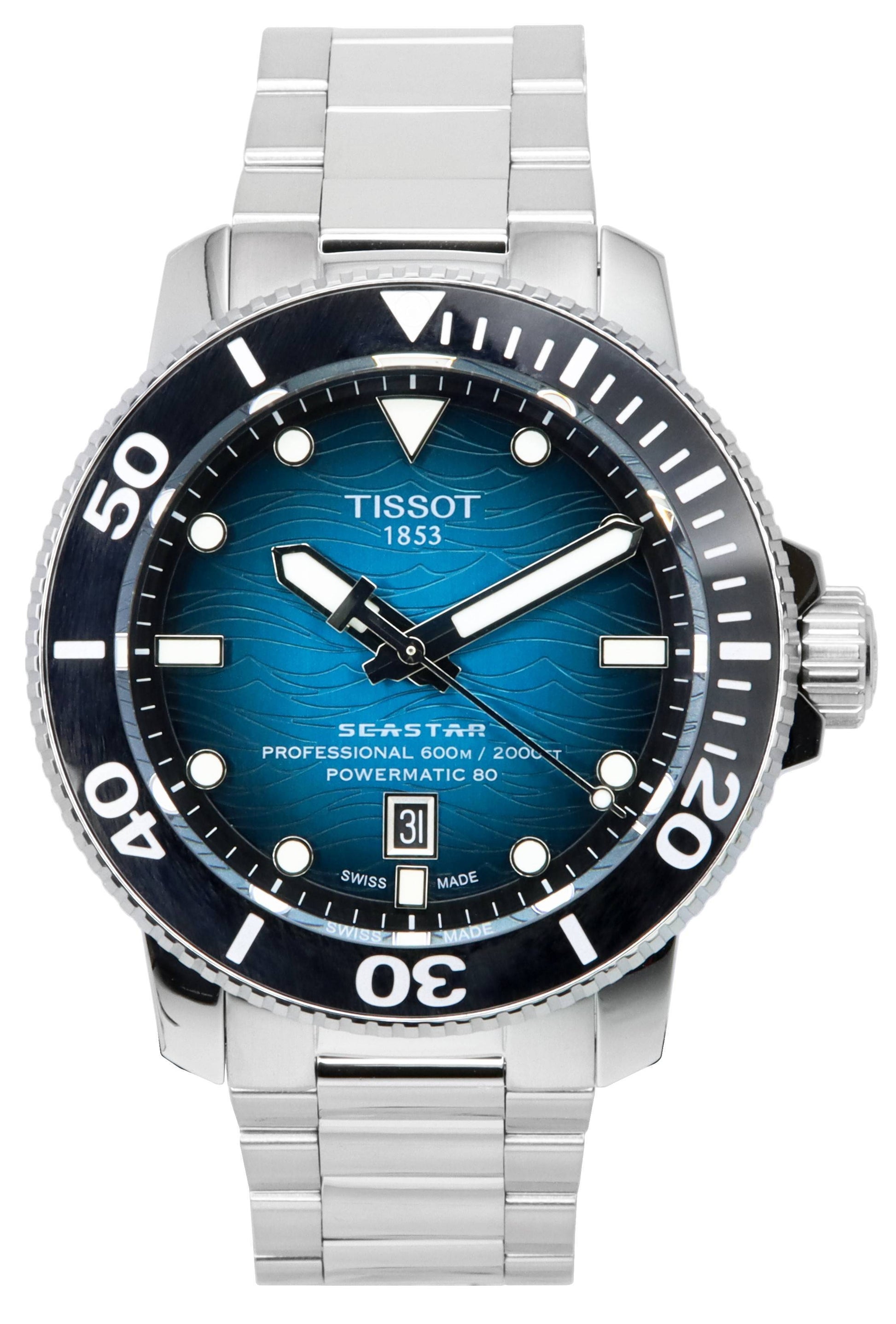 Tissot Seastar 2000 Professional Powermatic 80 Diver's T120.607.11.041.00 T1206071104100 600M Men's Watch - Prestige Stones
