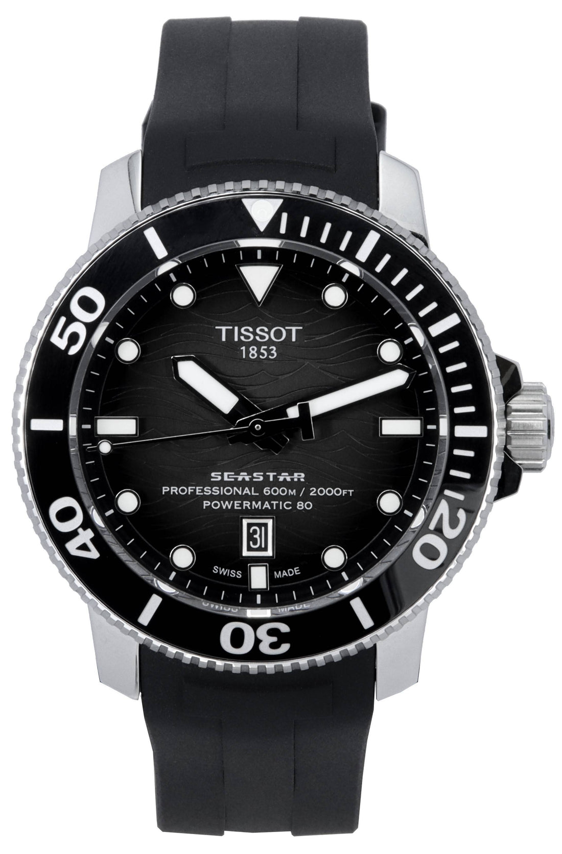 Tissot Seastar 2000 Professional Powermatic 80 Grey Dial Diver's T120.607.17.441.00 T1206071744100 600M Men's Watch - Prestige Stones