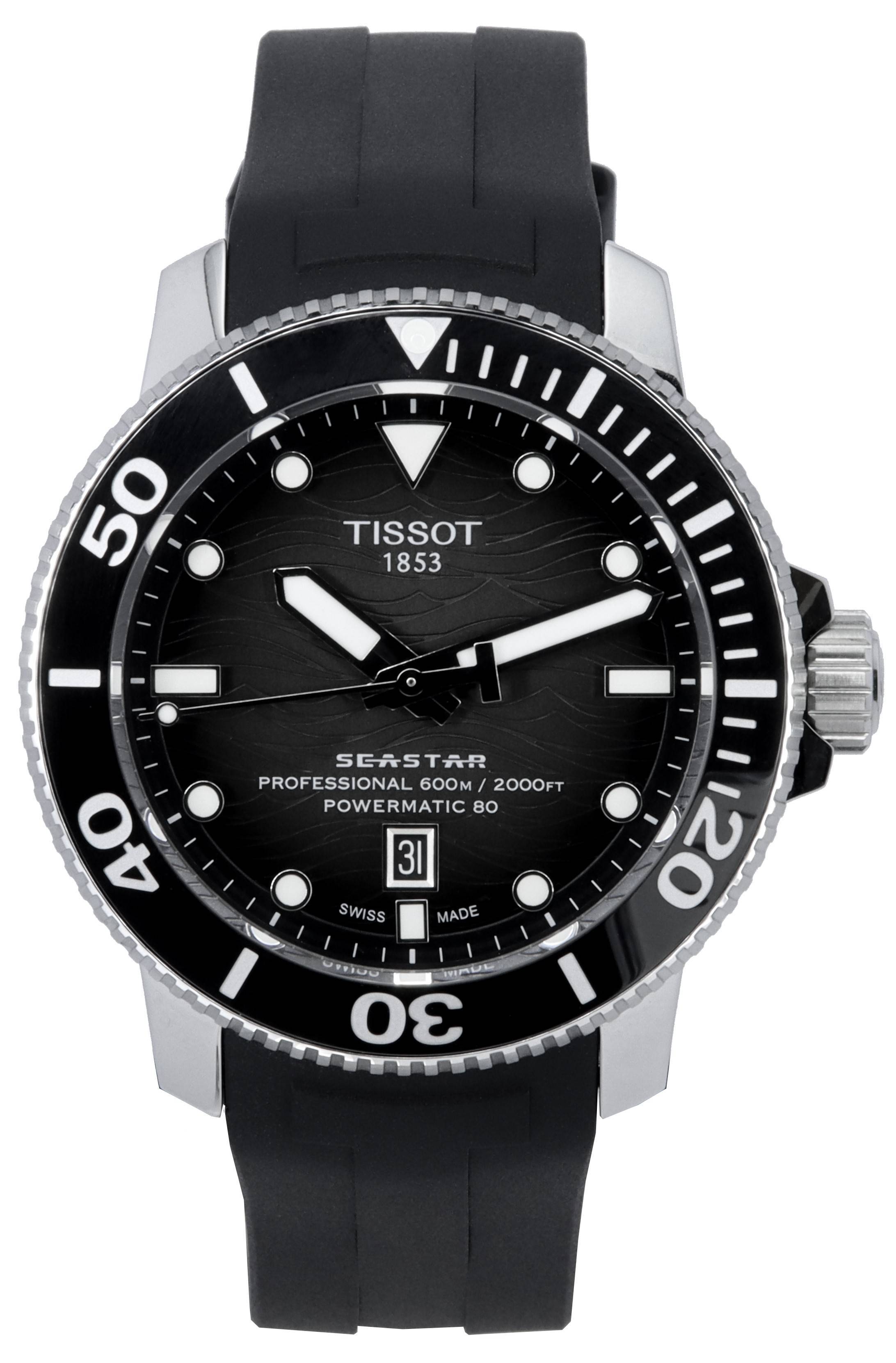 Tissot Seastar 2000 Professional Powermatic 80 Grey Dial Diver's T120.607.17.441.00 T1206071744100 600M Men's Watch - Prestige Stones
