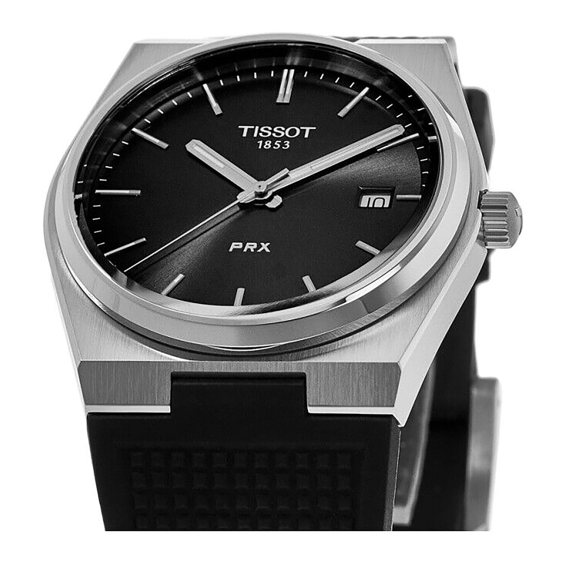 Tissot T - Classic PRX Rubber Strap Black Dial Quartz T137.410.17.051.00 100M Men's Watch - Prestige Stones