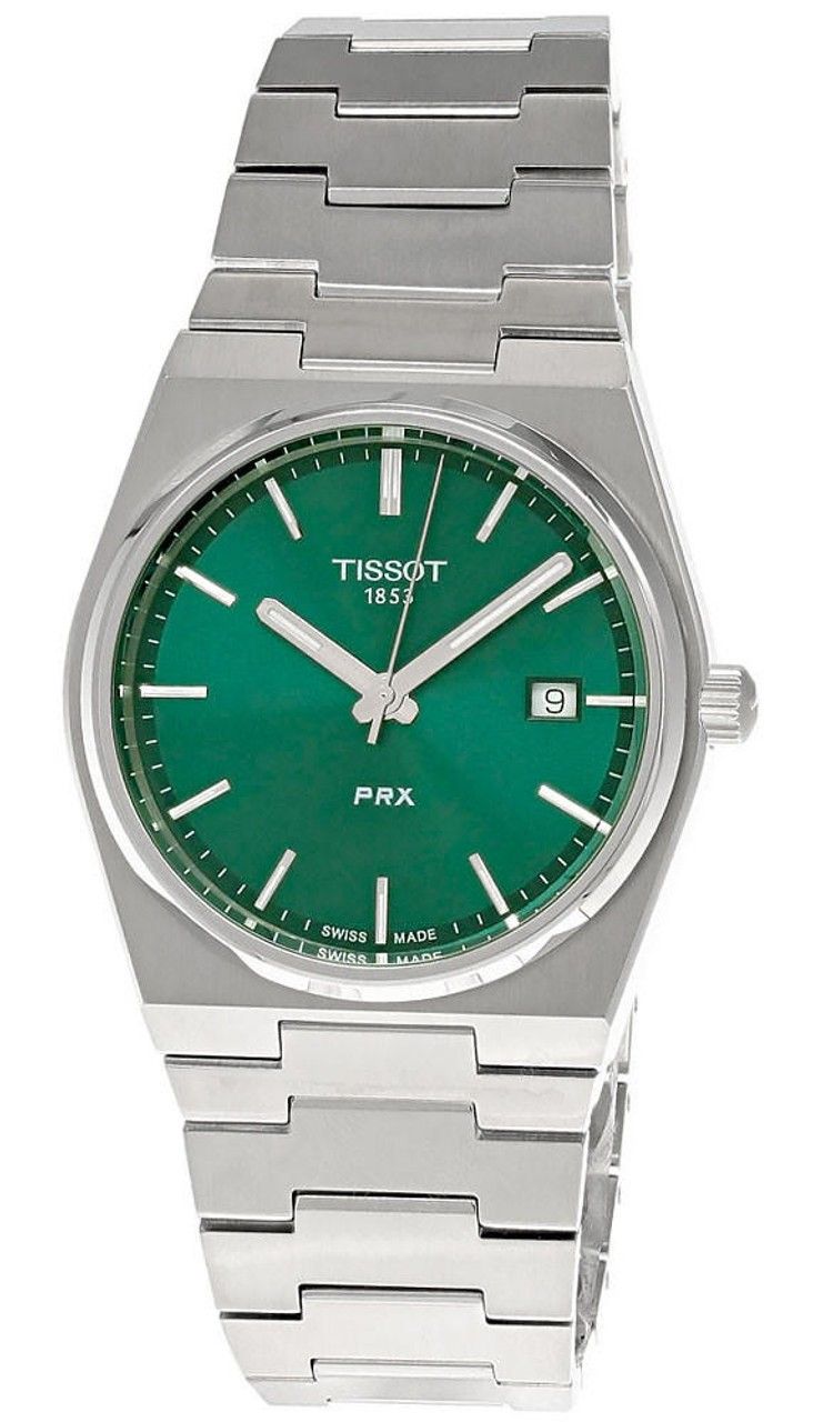 Tissot T - Classic PRX Stainless Steel Green Dial Quartz T137.410.11.091.00 100M Men's Watch - Prestige Stones