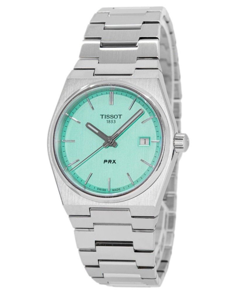 Tissot T - Classic PRX Stainless Steel Light Green Dial Quartz T137.210.11.091.00 100M Women's Watch - Prestige Stones