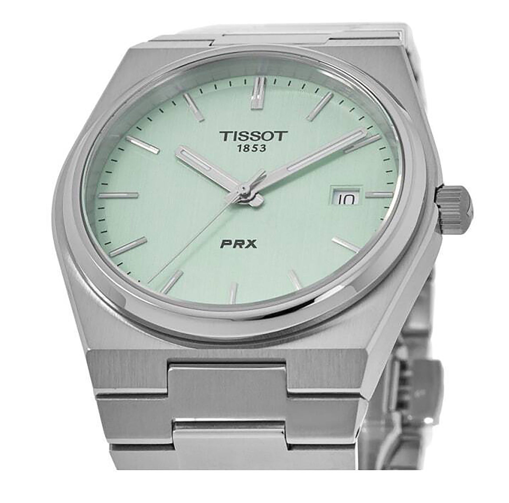 Tissot T - Classic PRX Stainless Steel Light Green Dial Quartz T137.410.11.091.01 100M Unisex Watch - Prestige Stones