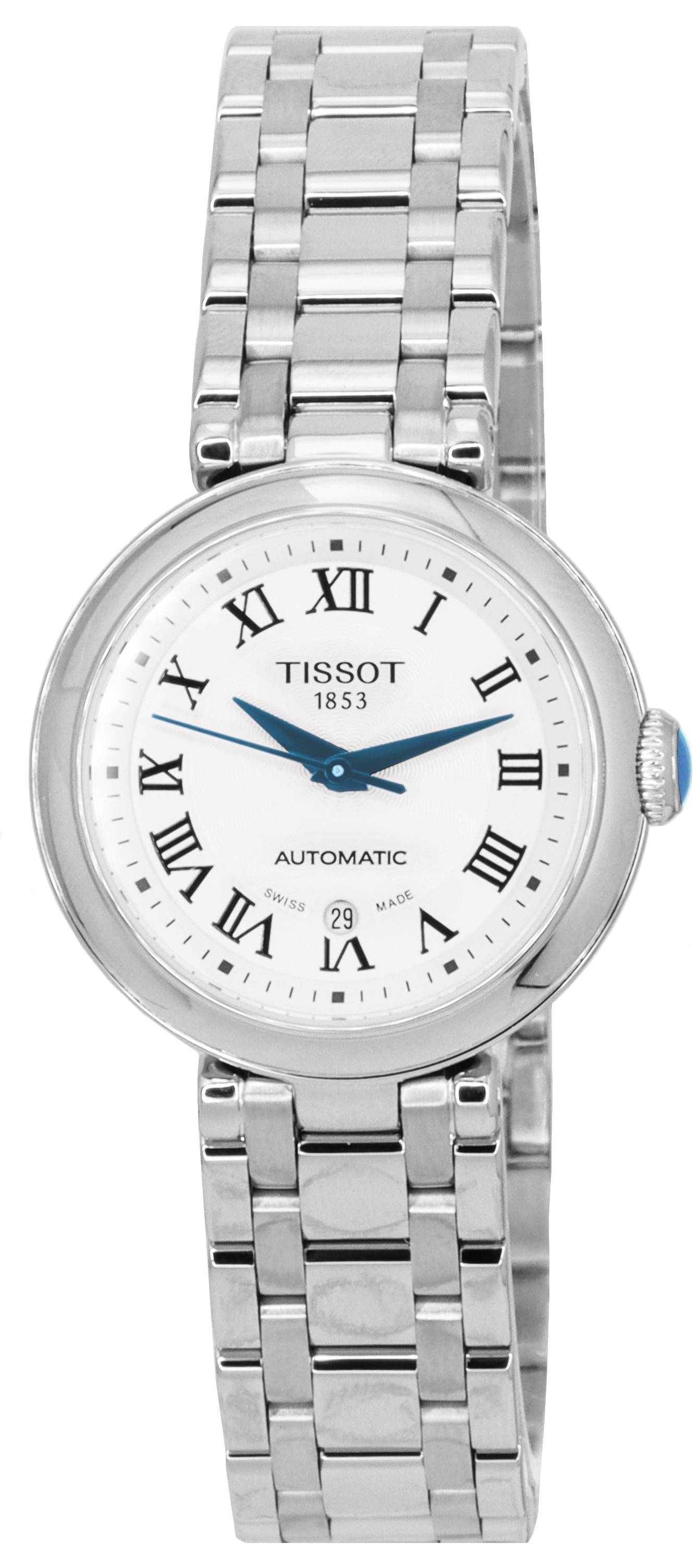 Tissot T - Lady Bellissima Stainless Steel White Dial Automatic T126.207.11.013.00 T1262071101300 Women's Watch - Prestige Stones