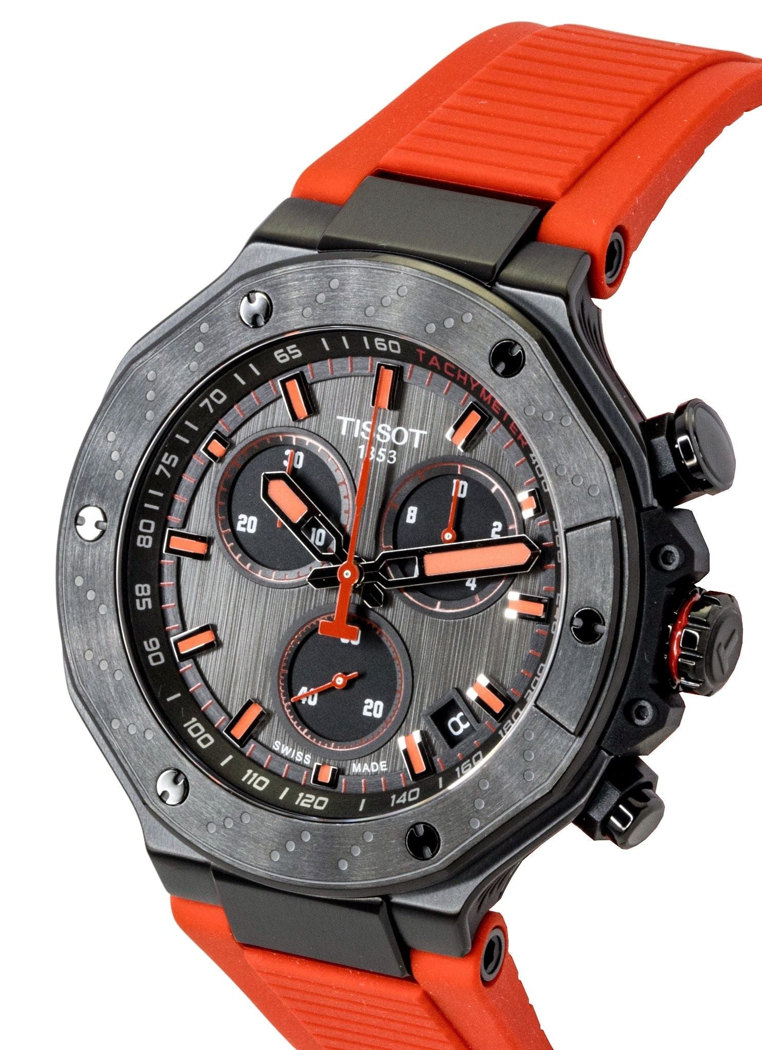 Tissot T - Race Chronograph Synthetic Strap Dark Grey Dial Quartz T141.417.37.061.01 100M Men's Watch - Prestige Stones