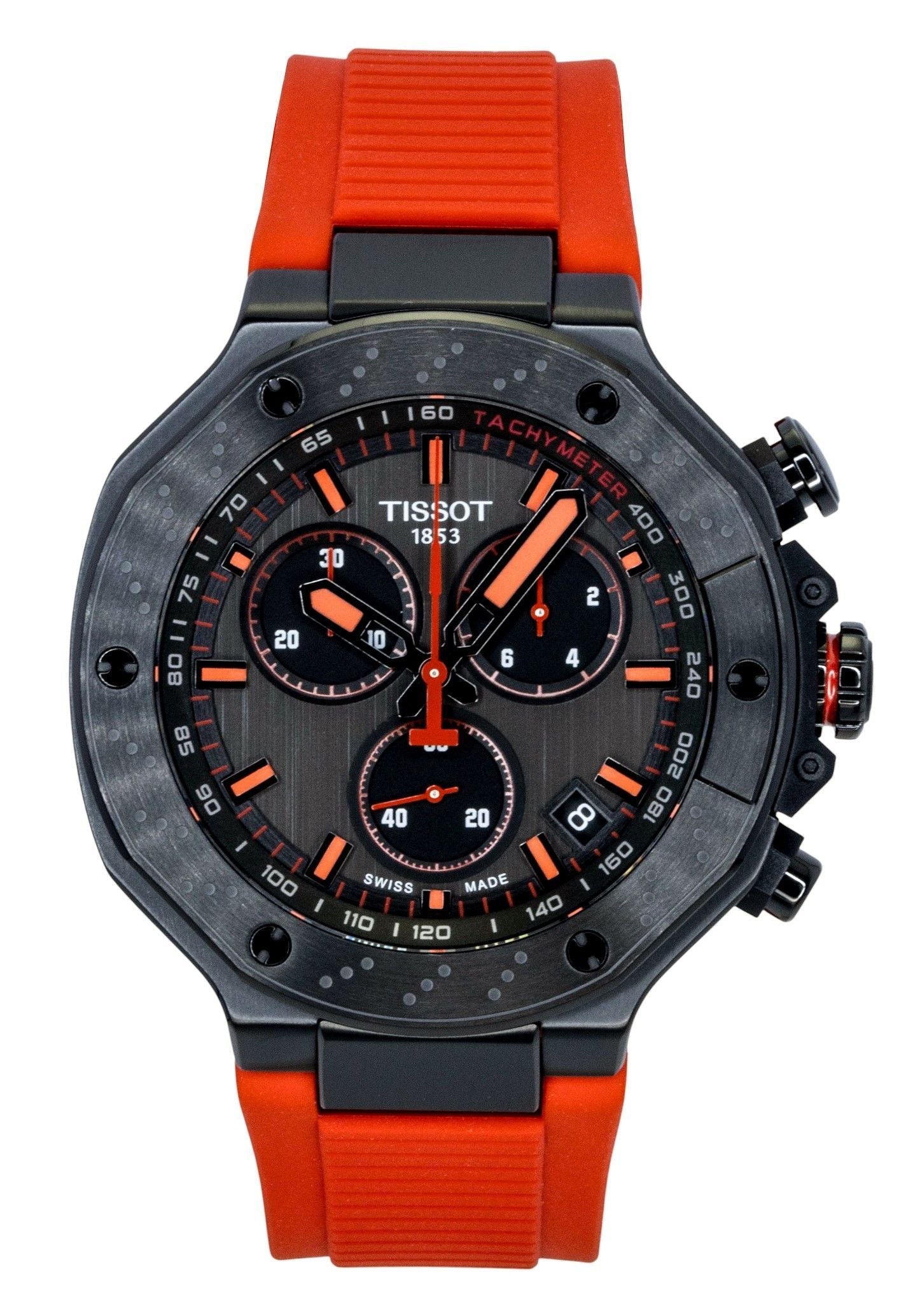 Tissot T - Race Chronograph Synthetic Strap Dark Grey Dial Quartz T141.417.37.061.01 100M Men's Watch - Prestige Stones