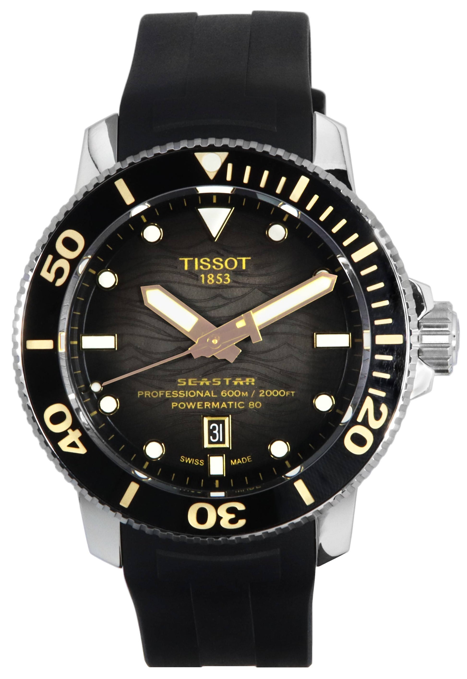 Tissot T - Sport Seastar 2000 Professional Powermatic 80 Diver's T120.607.17.441.01 T1206071744101 600M Men's Watch - Prestige Stones