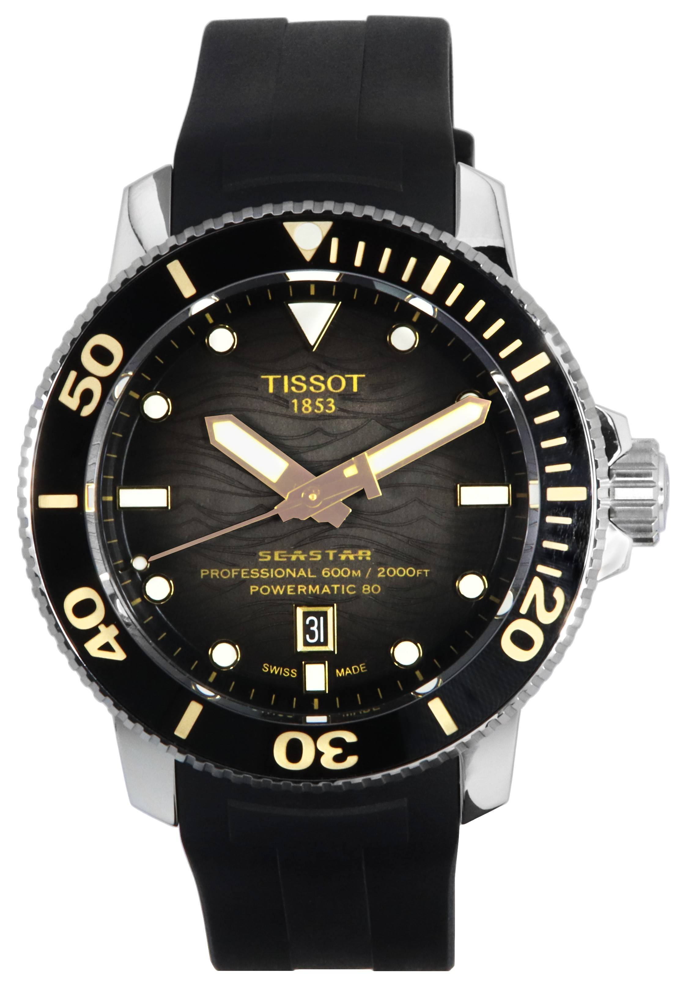Tissot T - Sport Seastar 2000 Professional Powermatic 80 Diver's T120.607.17.441.01 T1206071744101 600M Men's Watch - Prestige Stones