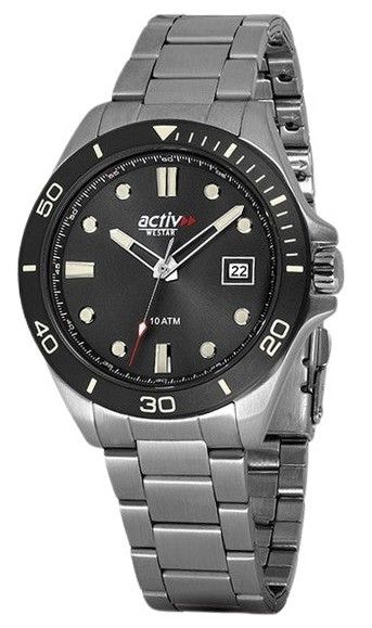 Westar Activ Sports Stainless Steel Black Dial Quartz 90250SBN903 100M Men's Watch - Prestige Stones