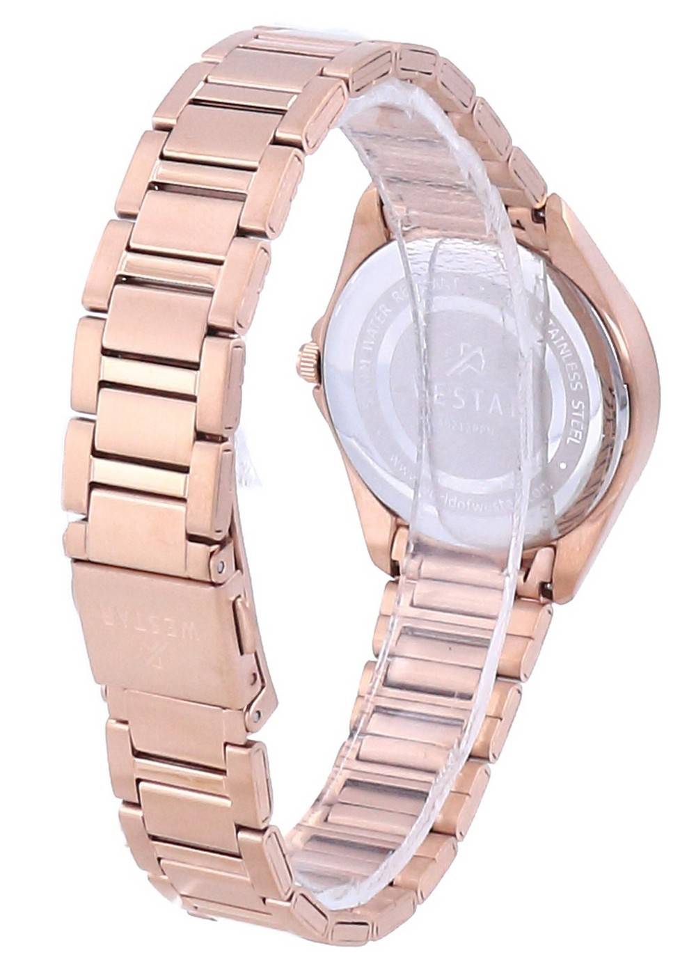 Westar Black Dial Rose Gold Tone Stainless Steel Quartz 40212 PPN 603 Women's Watch - Prestige Stones